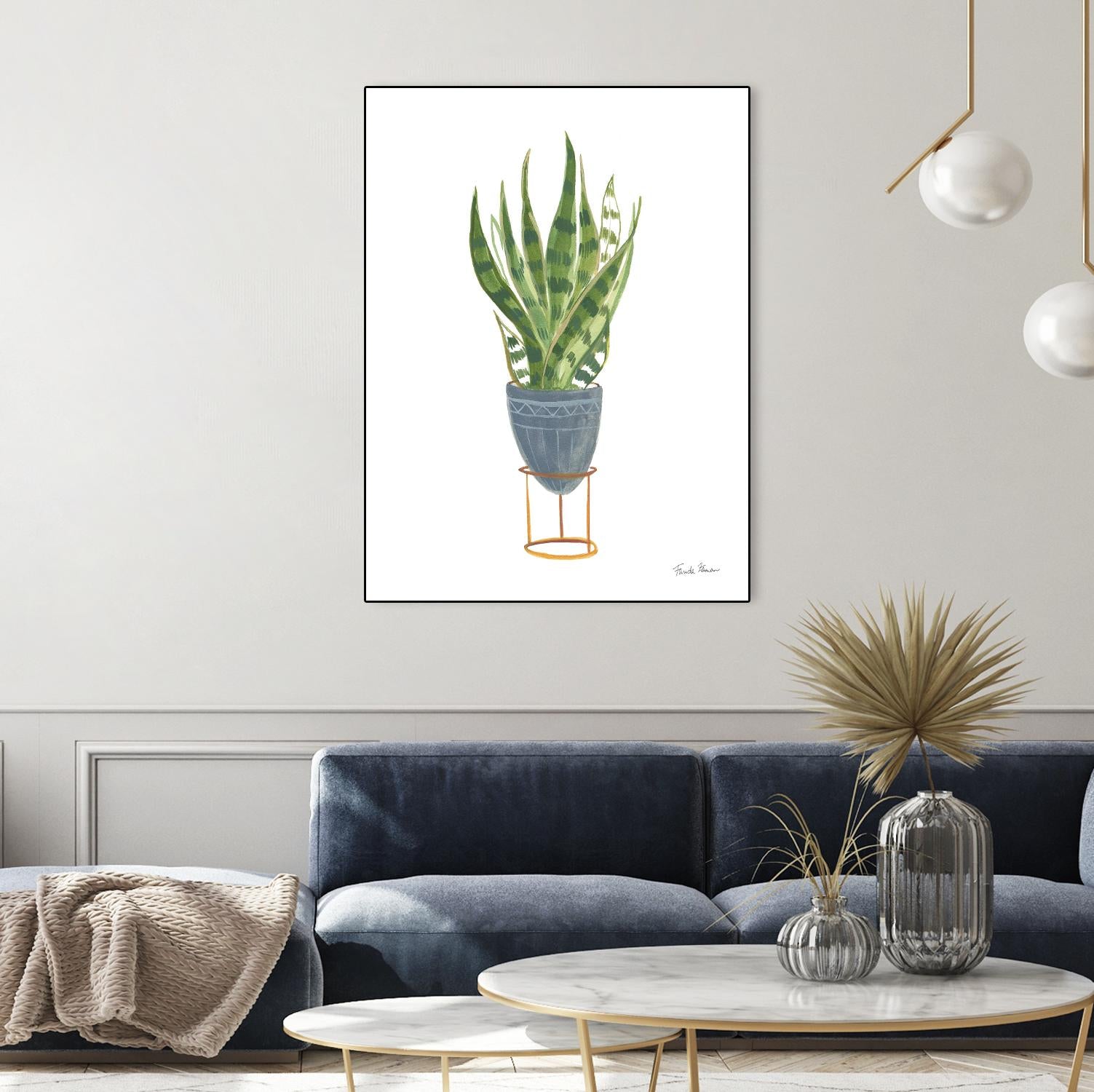 Green House Plants IV by Farida Zaman on GIANT ART - botanical gray
