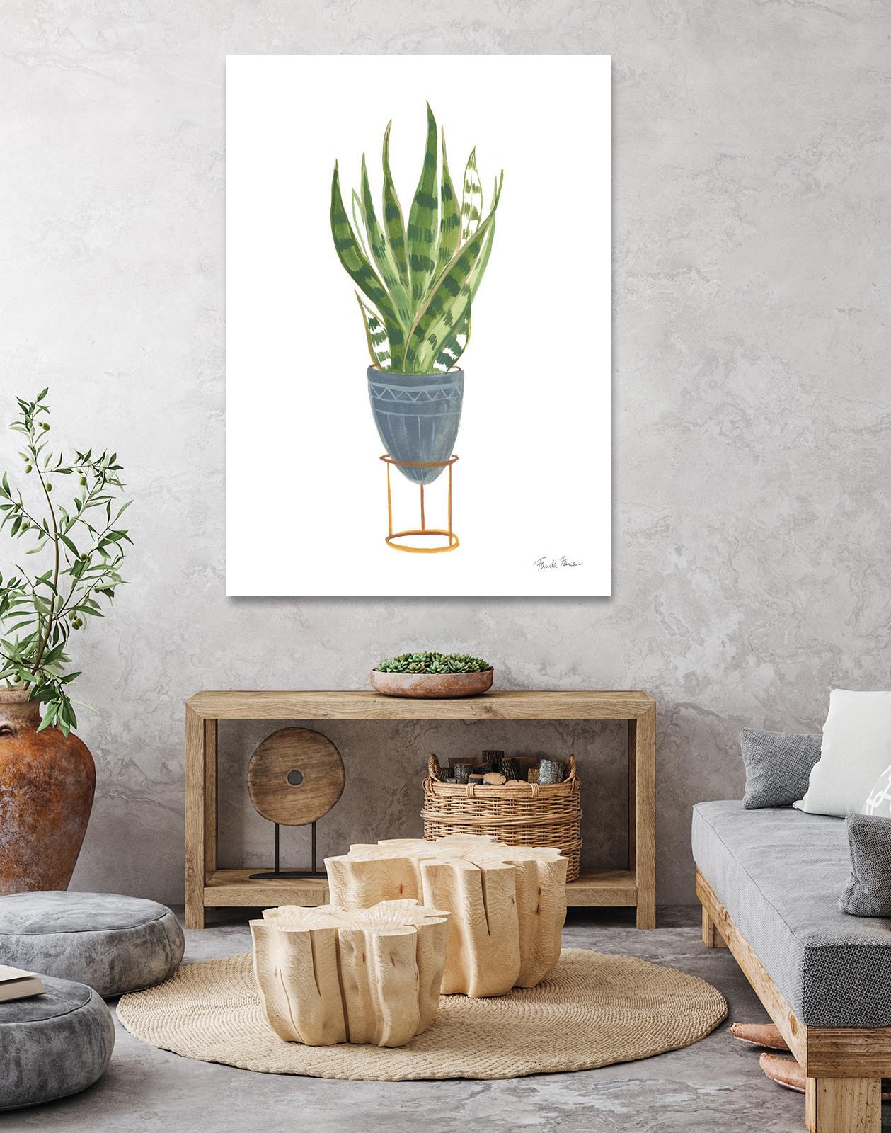 Green House Plants IV by Farida Zaman on GIANT ART - green botanical illustrative