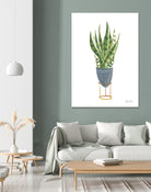 Green House Plants IV by Farida Zaman on GIANT ART - green botanical illustrative