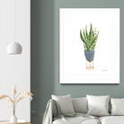 Green House Plants IV by Farida Zaman on GIANT ART - green botanical illustrative