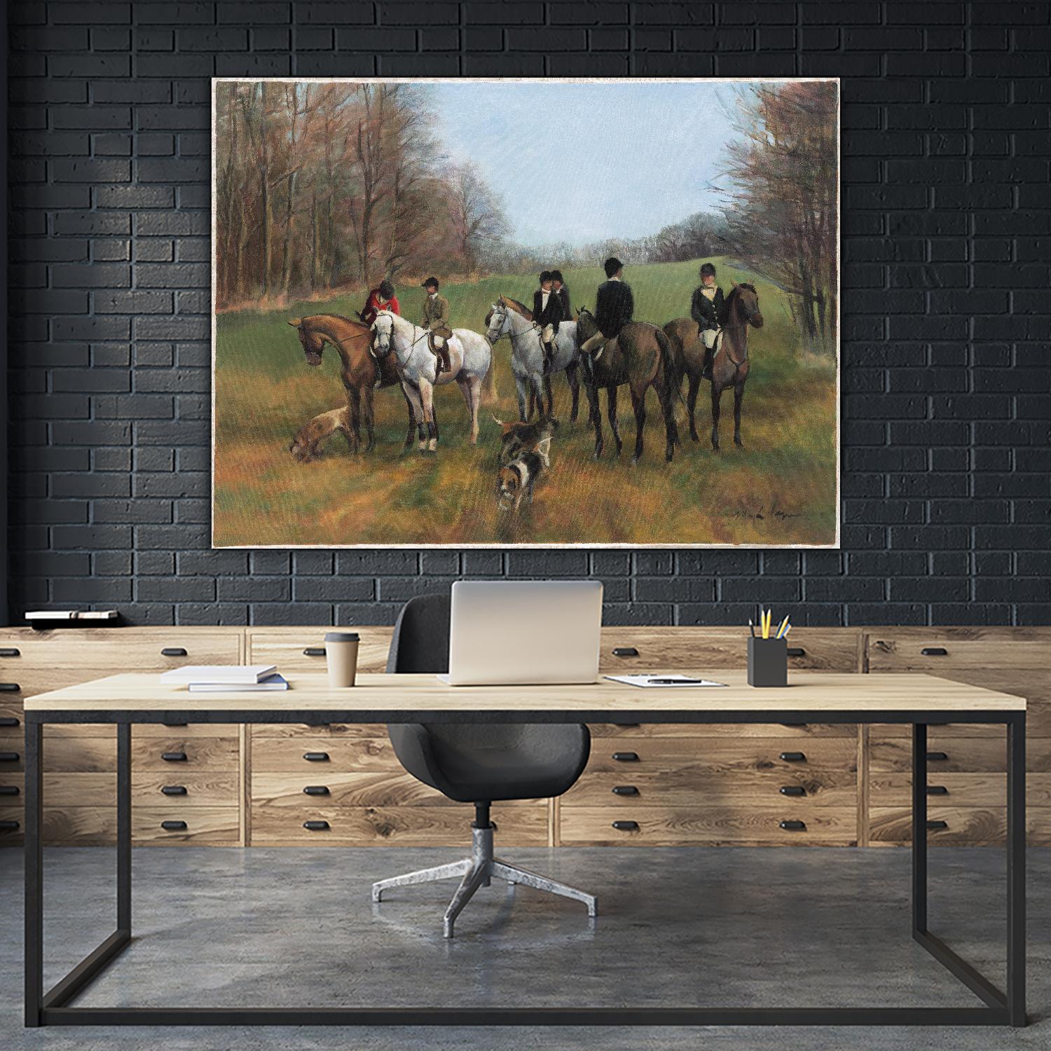 Morning in Millbrook by Albena Hristova on GIANT ART - multi sport beagles