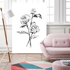 Line Ranunculus I by Chris Paschke on GIANT ART - florals black