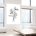 Line Ranunculus I by Chris Paschke on GIANT ART - florals black