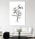 Line Ranunculus I by Chris Paschke on GIANT ART - florals black
