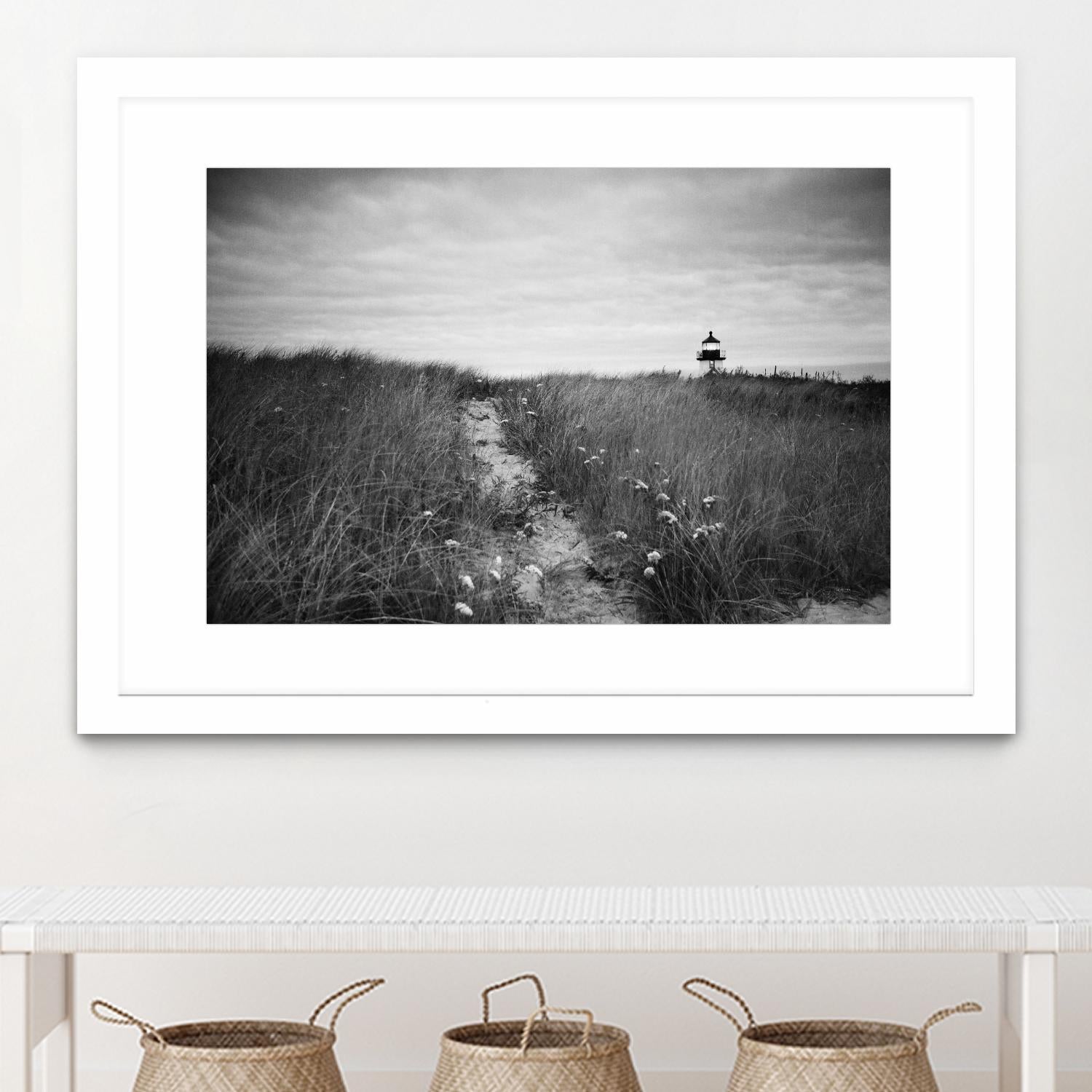 Nantucket Light by Aledanda on GIANT ART - grey black & white path