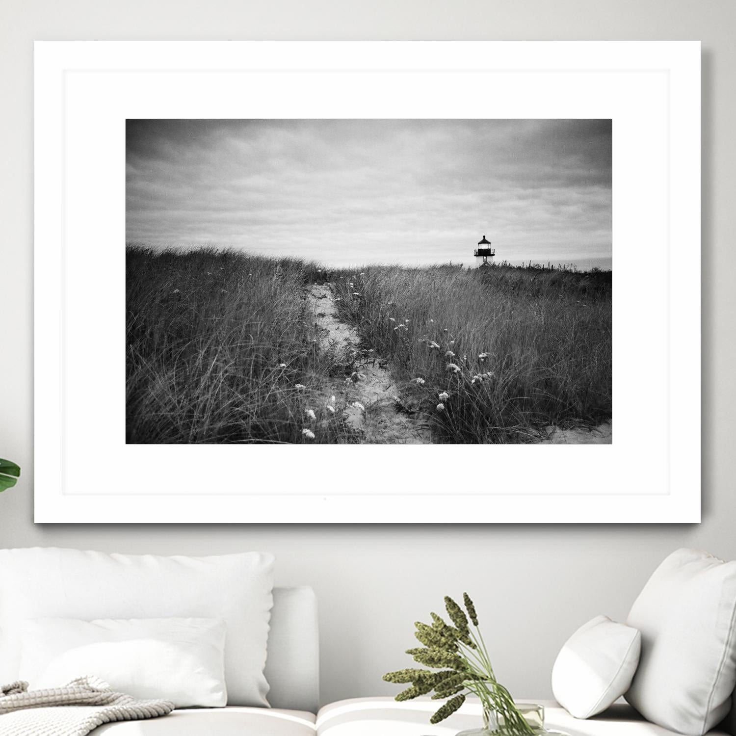 Nantucket Light by Aledanda on GIANT ART - grey black & white path