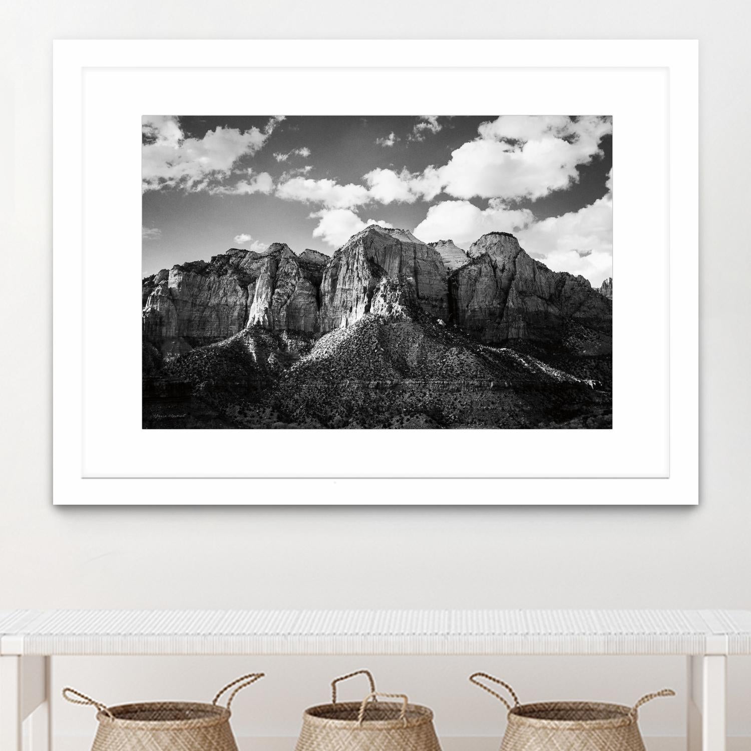 Zion Canyon I by Laura Marshall on GIANT ART - landscape black