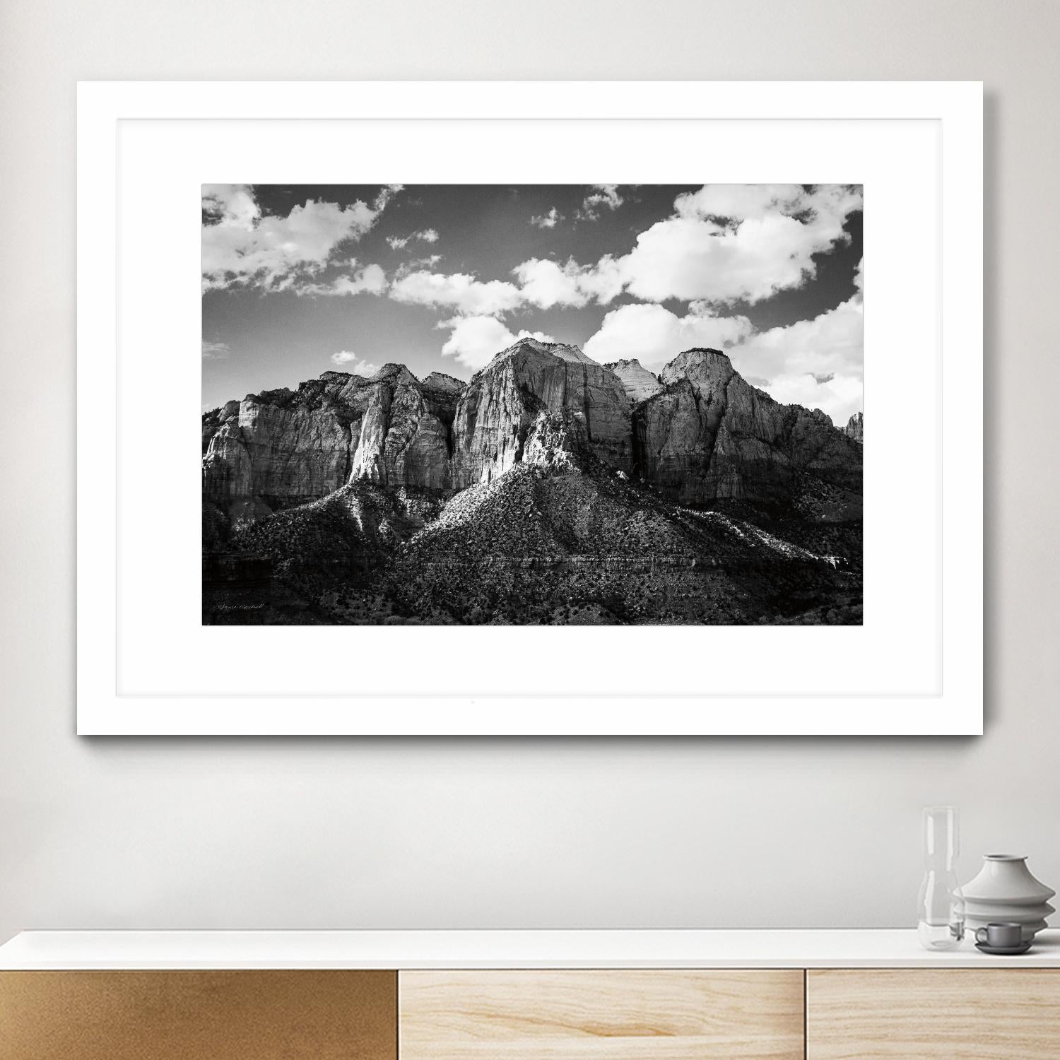 Zion Canyon I by Laura Marshall on GIANT ART - landscape black