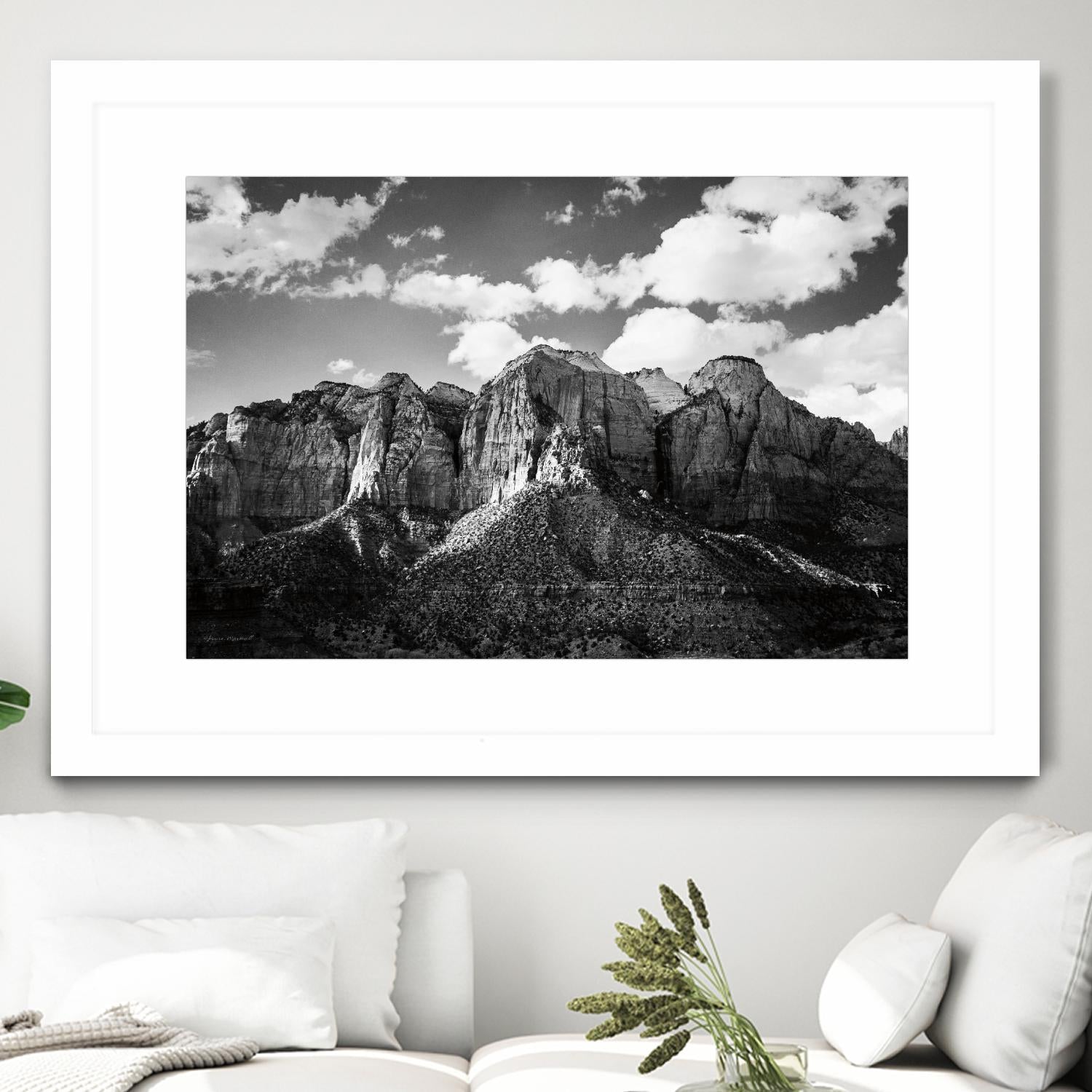 Zion Canyon I by Laura Marshall on GIANT ART - landscape black