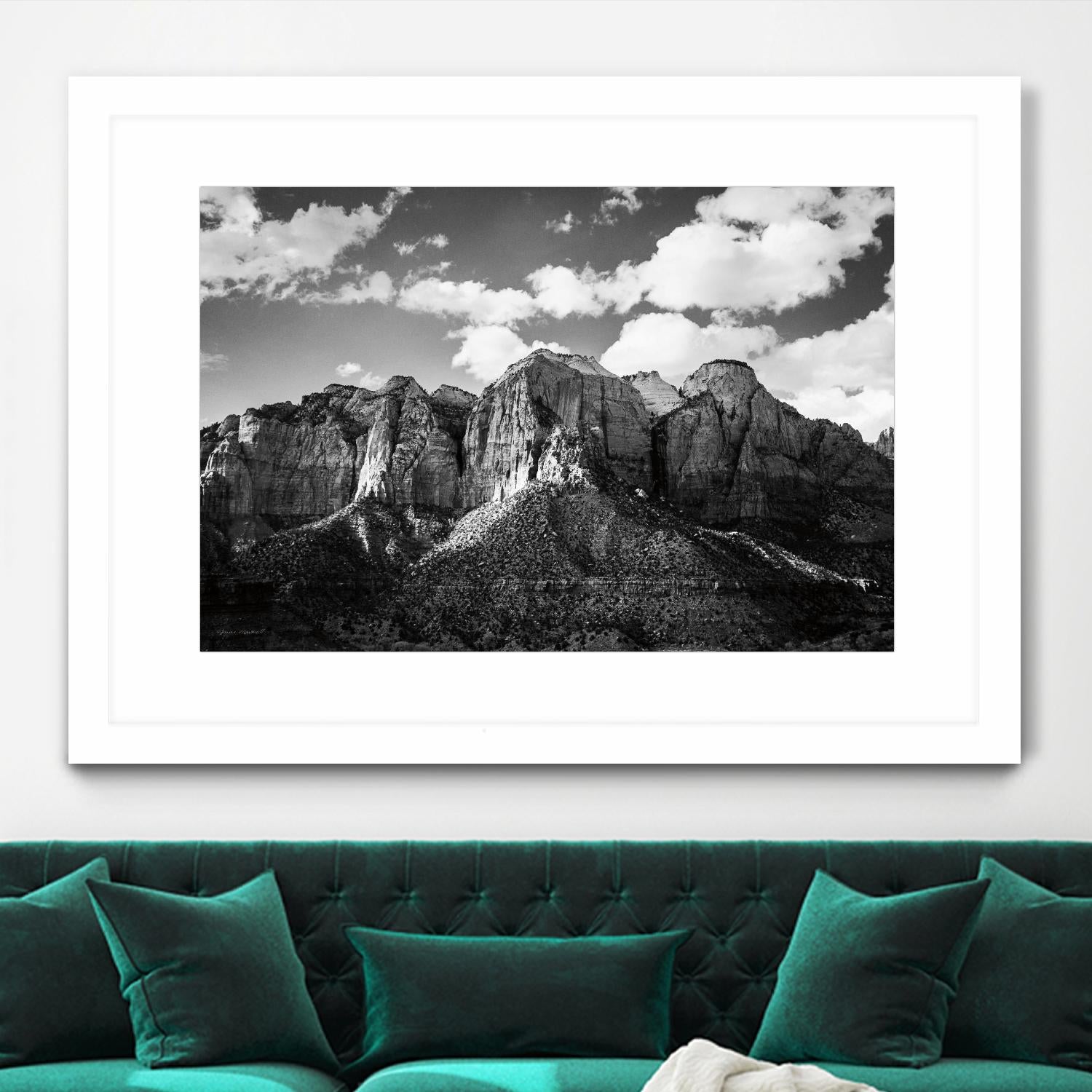 Zion Canyon I by Laura Marshall on GIANT ART - landscape black