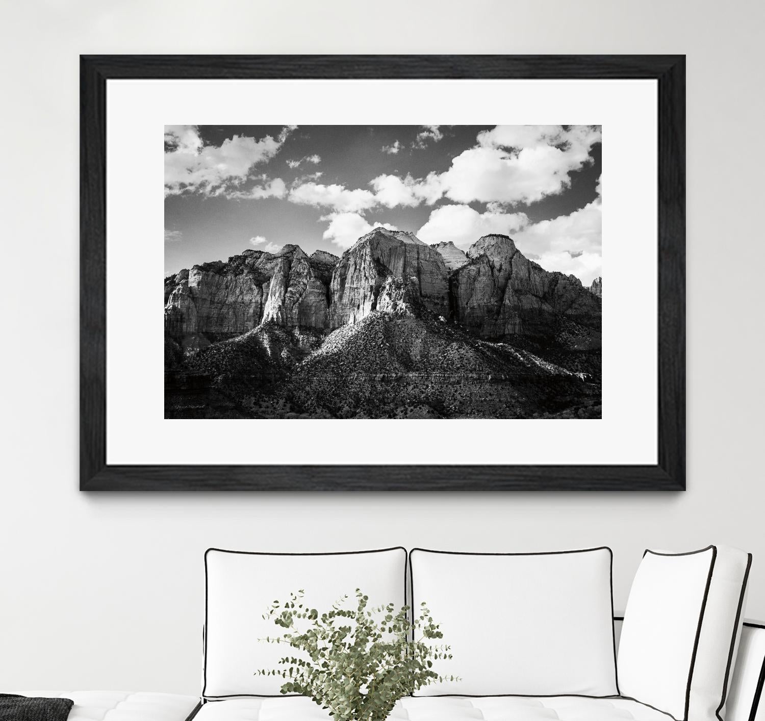 Zion Canyon I by Laura Marshall on GIANT ART - landscape black