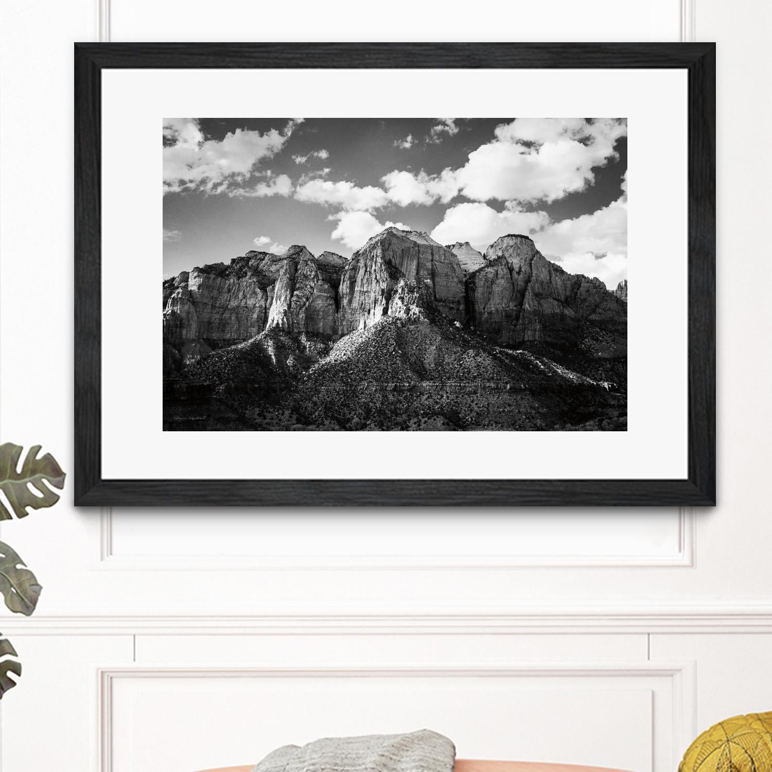 Zion Canyon I by Laura Marshall on GIANT ART - landscape black