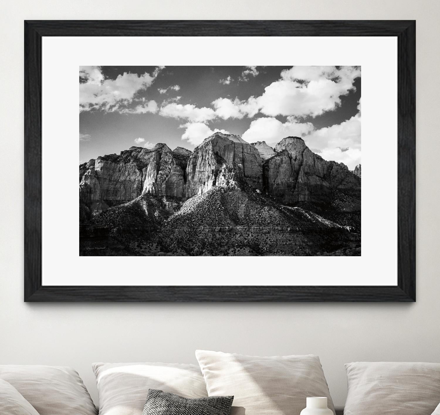 Zion Canyon I by Laura Marshall on GIANT ART - landscape black
