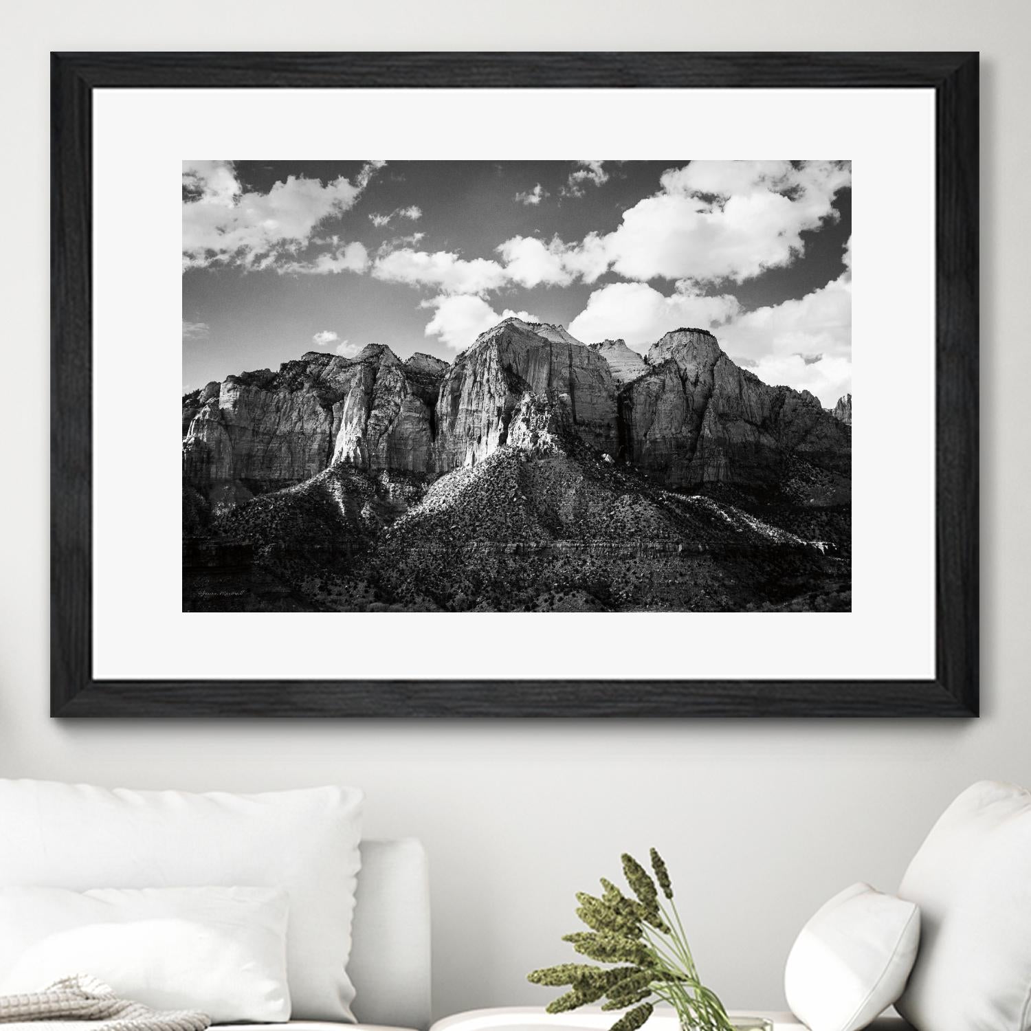 Zion Canyon I by Laura Marshall on GIANT ART - landscape black