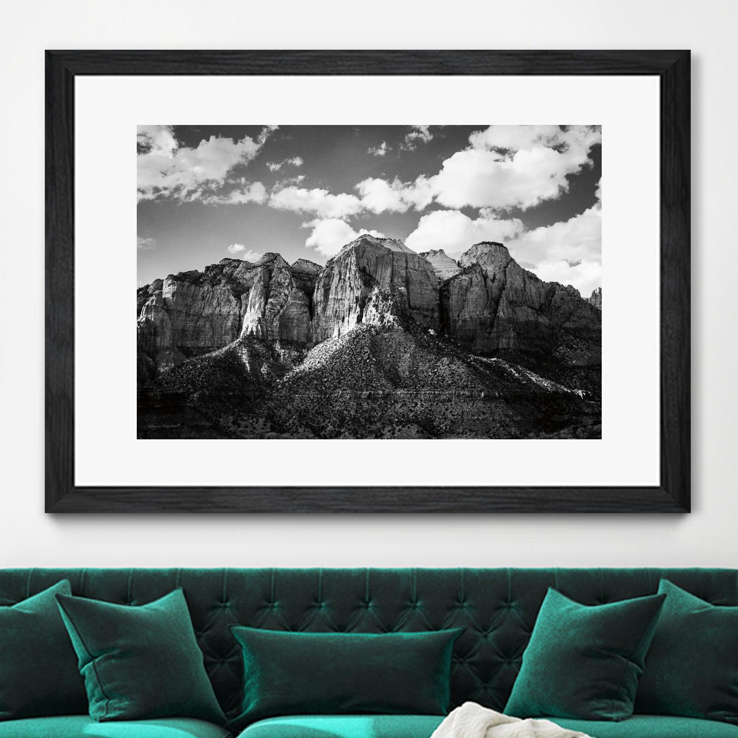 Zion Canyon I by Laura Marshall on GIANT ART - landscape black