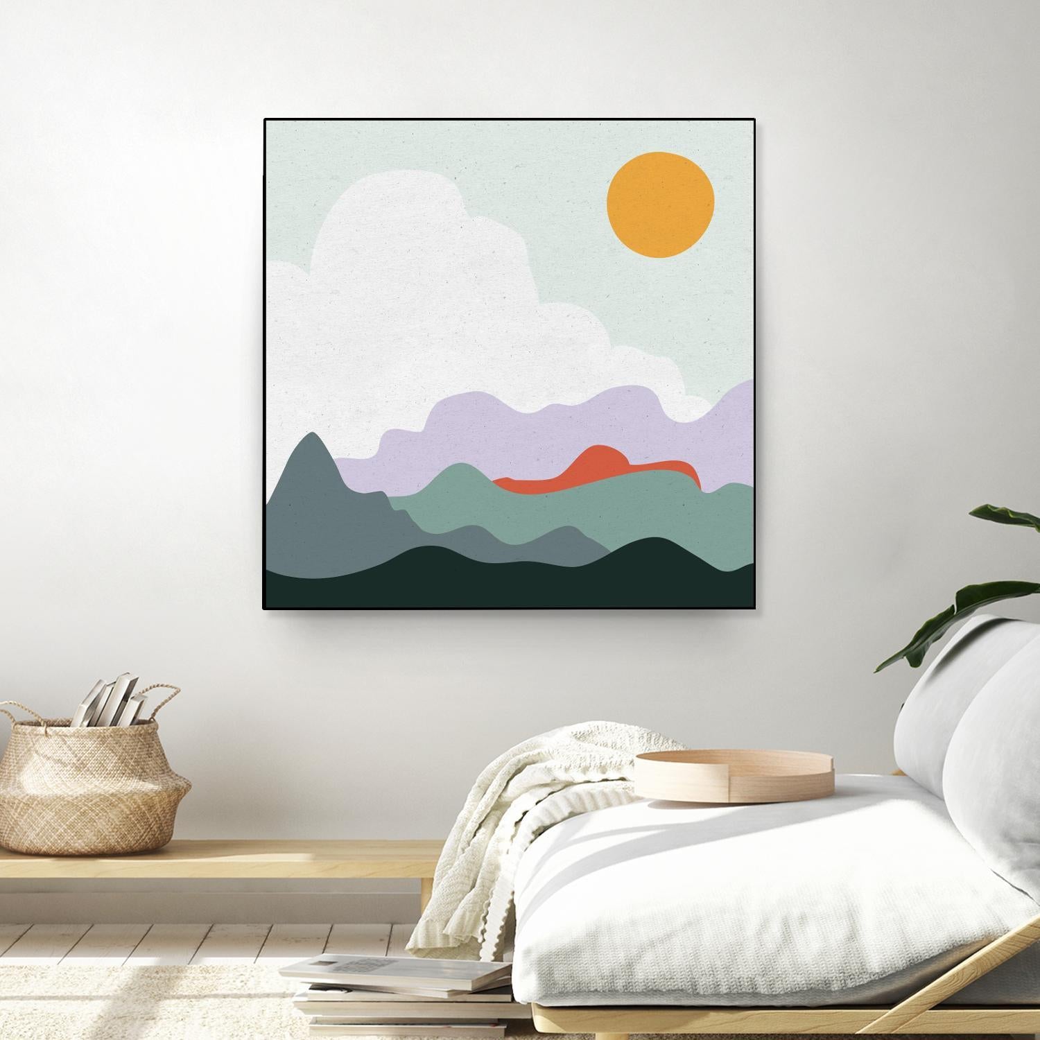 Mountainous I by Sara Zieve on GIANT ART - landscape circle