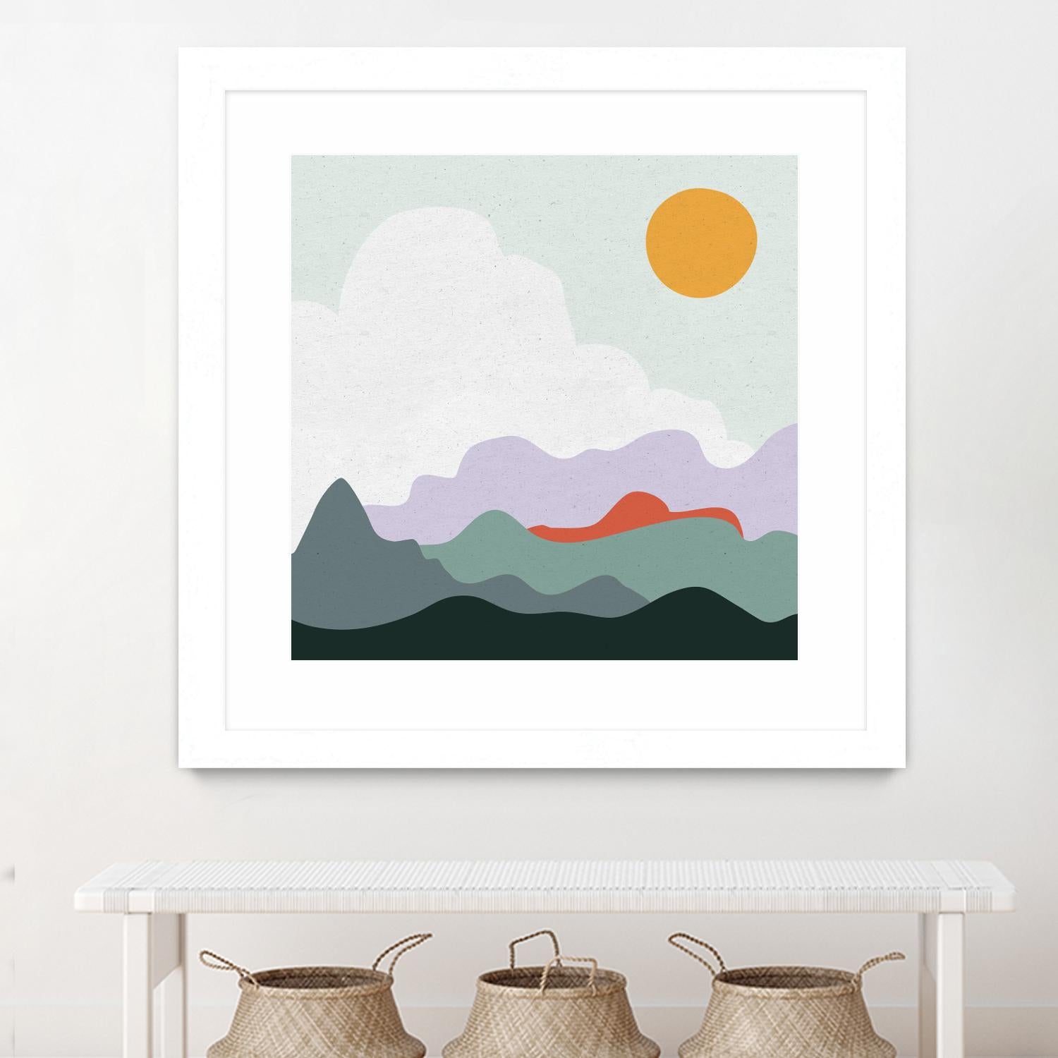 Mountainous I by Sara Zieve on GIANT ART - landscape circle