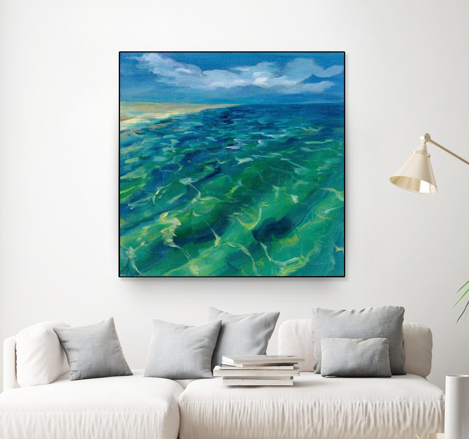 Sunny Sea Reflections by Silvia Vassileva on GIANT ART - coastal & nautical aqua