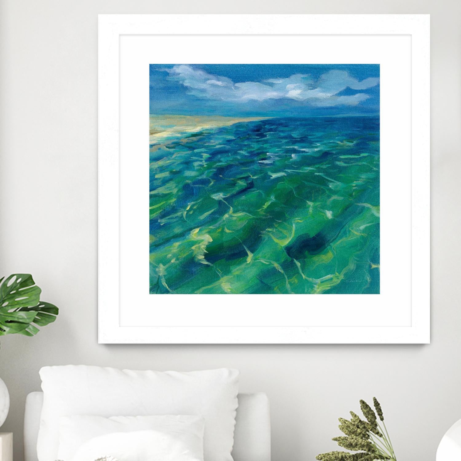 Sunny Sea Reflections by Silvia Vassileva on GIANT ART - coastal & nautical aqua