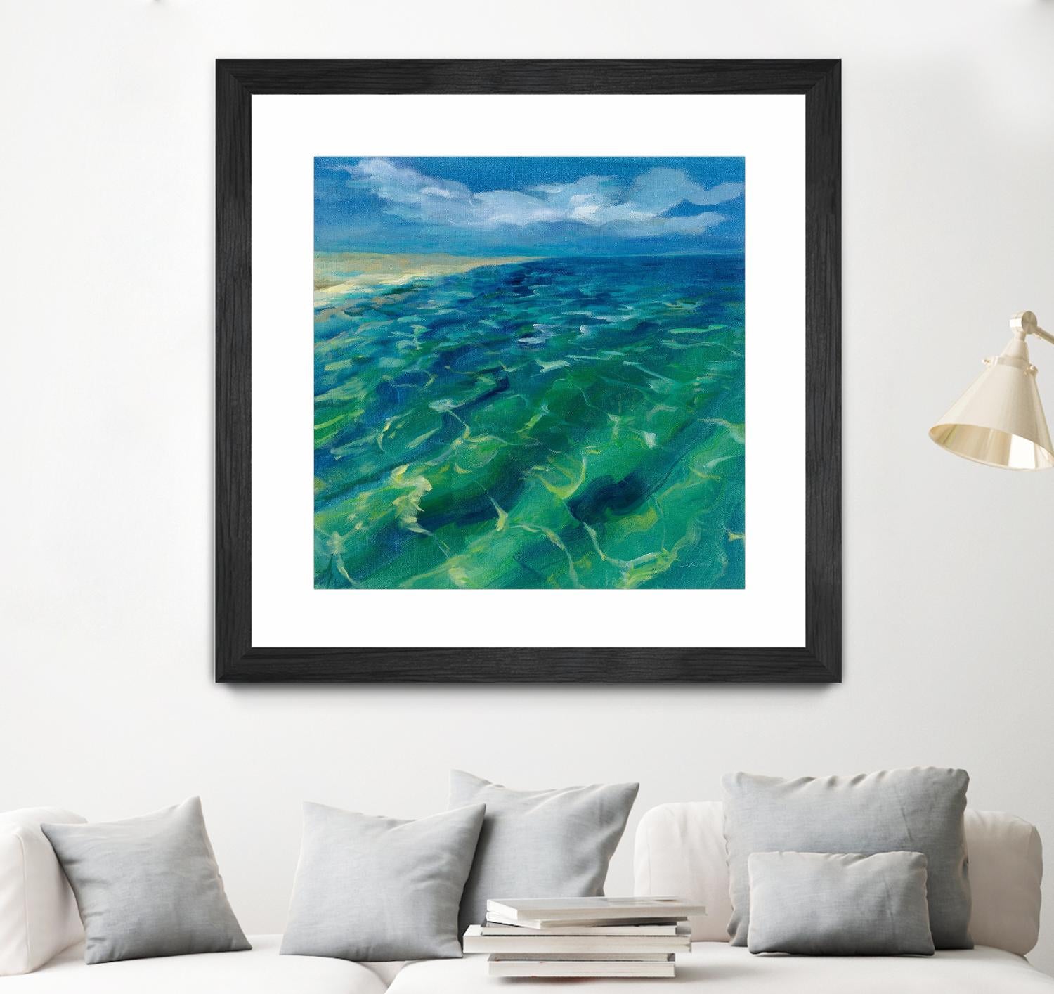 Sunny Sea Reflections by Silvia Vassileva on GIANT ART - coastal & nautical aqua