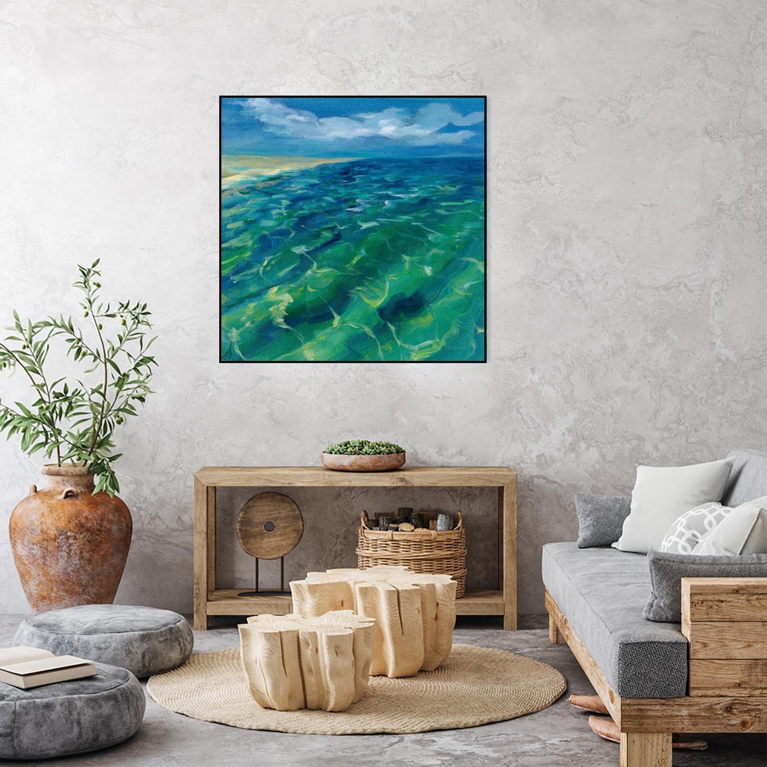 Sunny Sea Reflections by Silvia Vassileva on GIANT ART - coastal & nautical aqua
