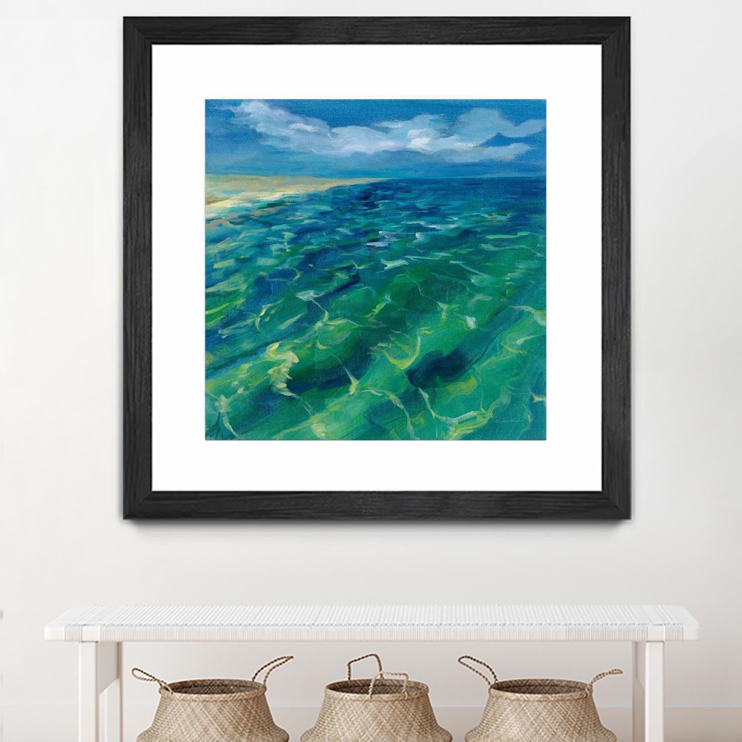 Sunny Sea Reflections by Silvia Vassileva on GIANT ART - coastal & nautical aqua
