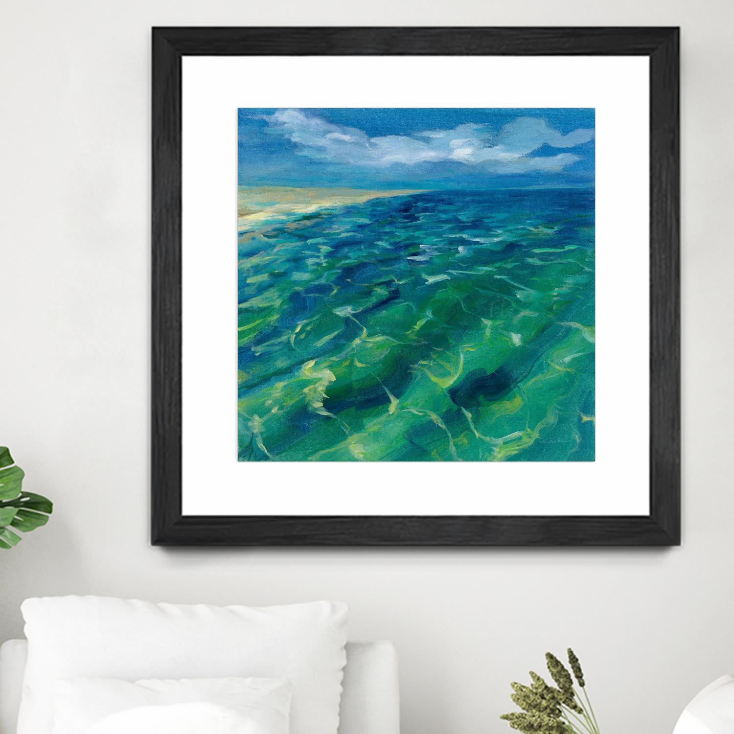 Sunny Sea Reflections by Silvia Vassileva on GIANT ART - coastal & nautical aqua