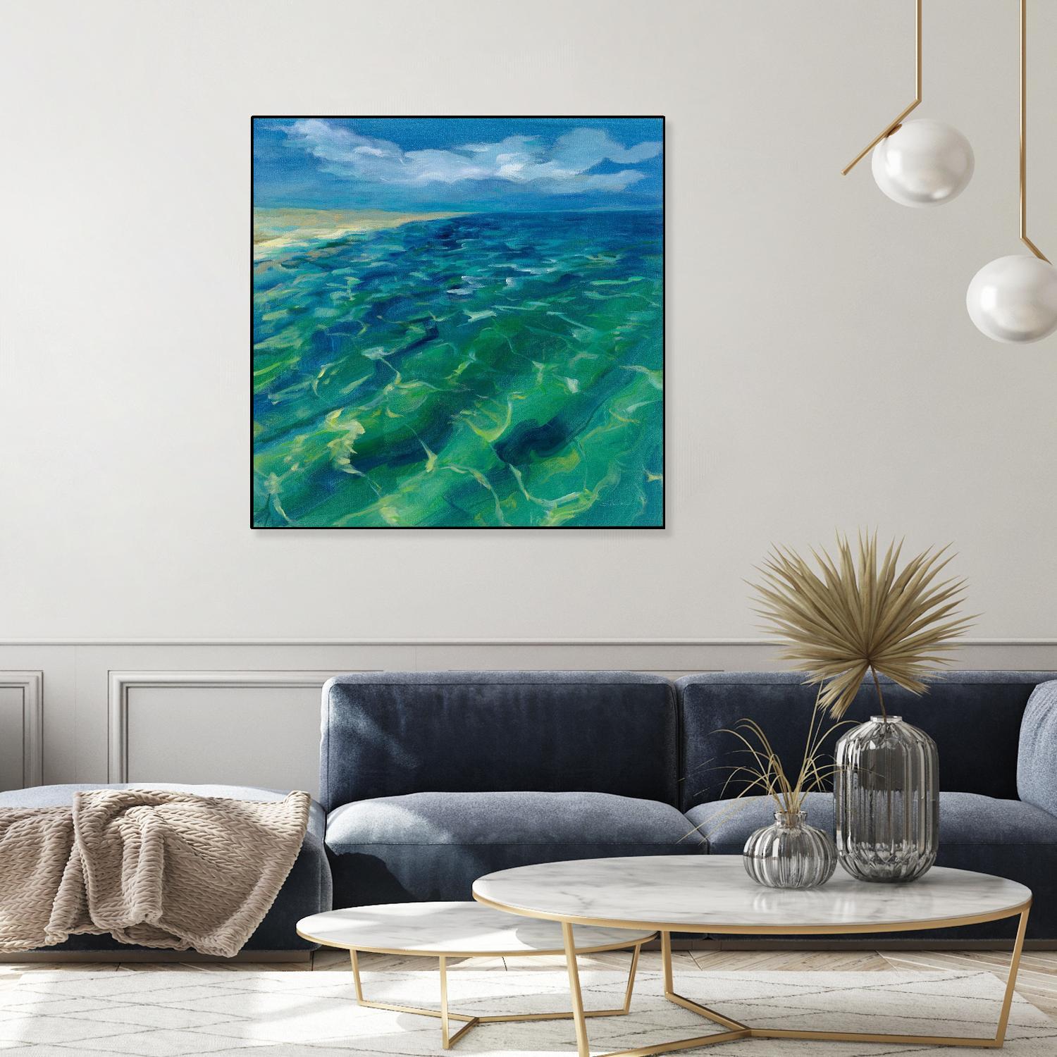 Sunny Sea Reflections by Silvia Vassileva on GIANT ART - coastal & nautical aqua