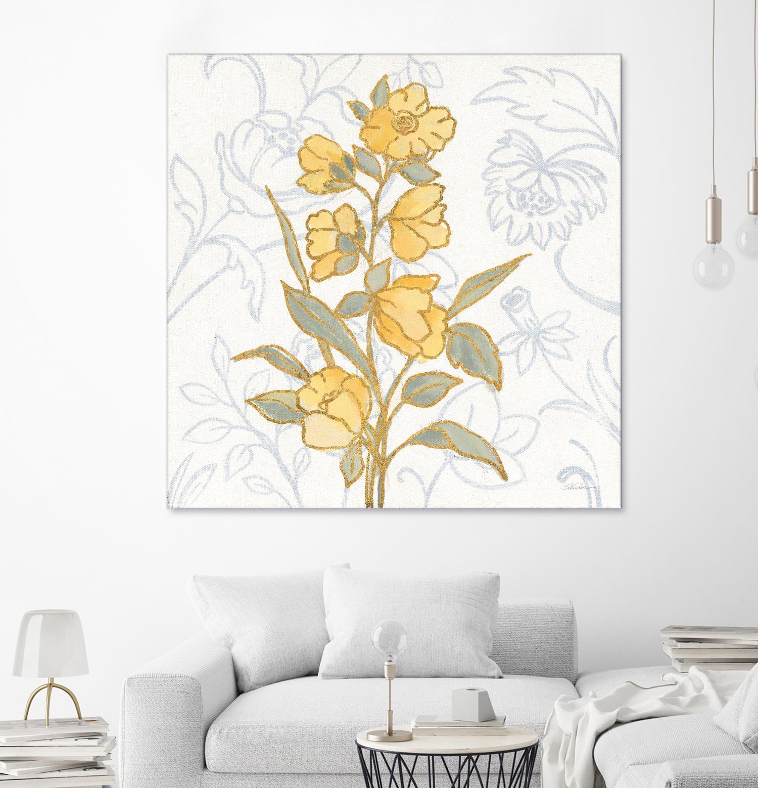 Flower Sophistication II by Silvia Vassileva on GIANT ART - florals blue