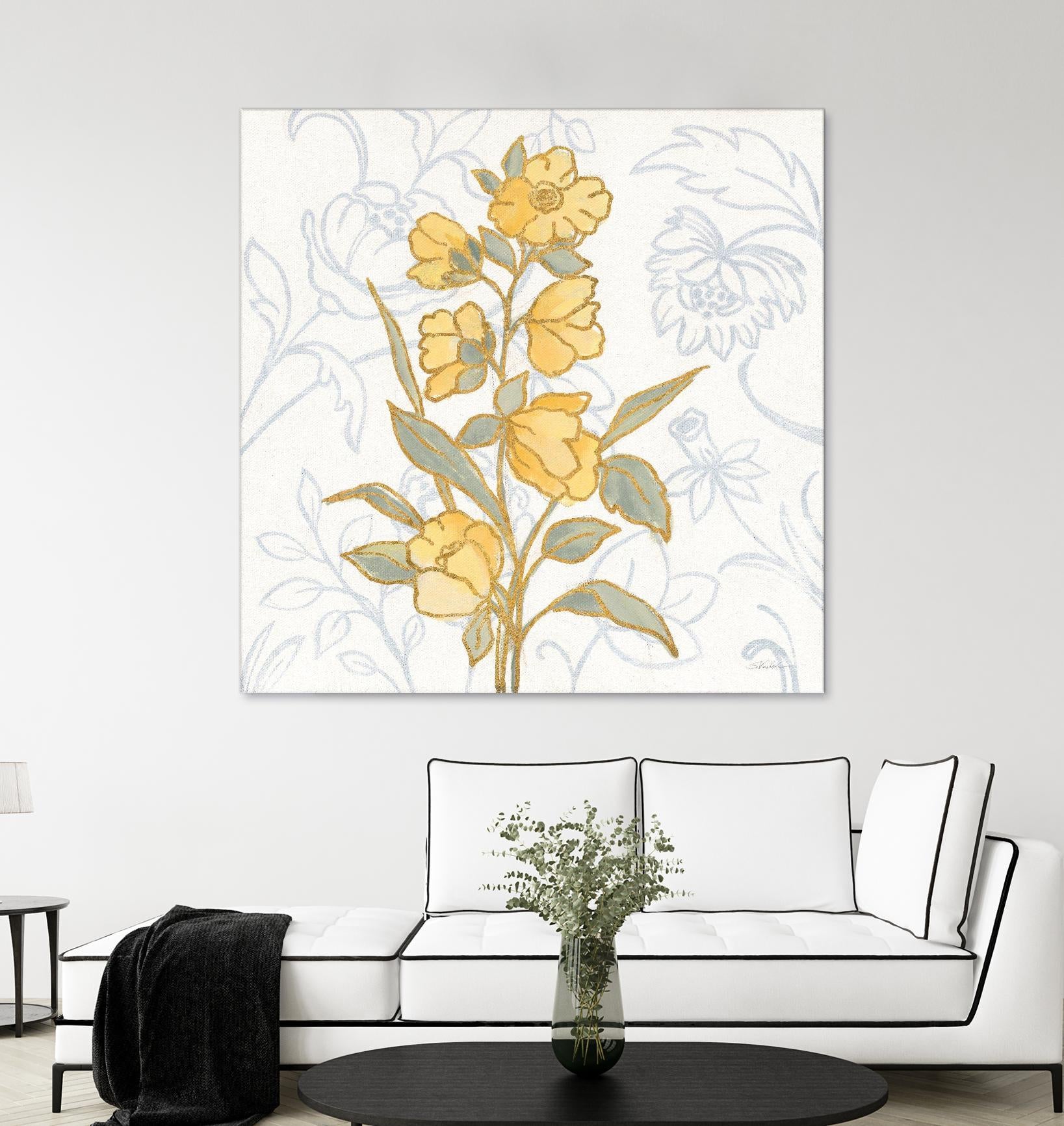 Flower Sophistication II by Silvia Vassileva on GIANT ART - florals blue