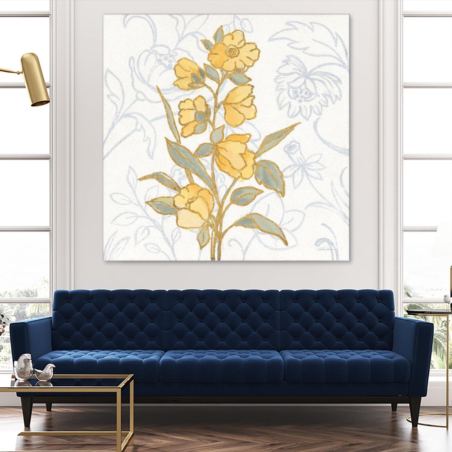 Flower Sophistication II by Silvia Vassileva on GIANT ART - florals blue