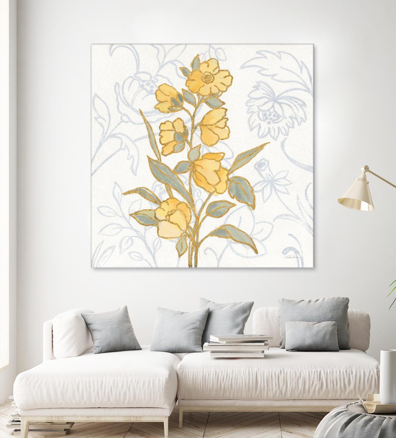 Flower Sophistication II by Silvia Vassileva on GIANT ART - florals blue