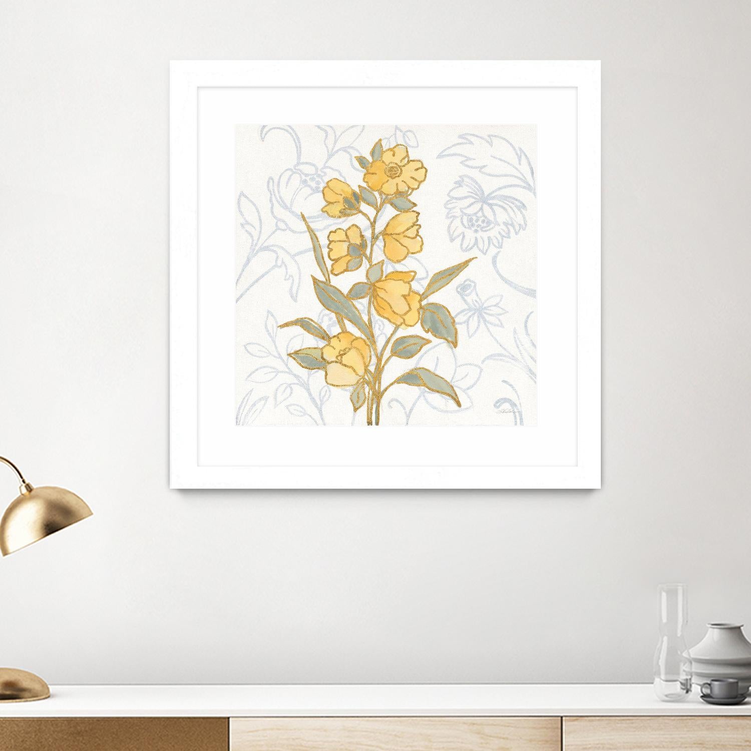 Flower Sophistication II by Silvia Vassileva on GIANT ART - florals blue