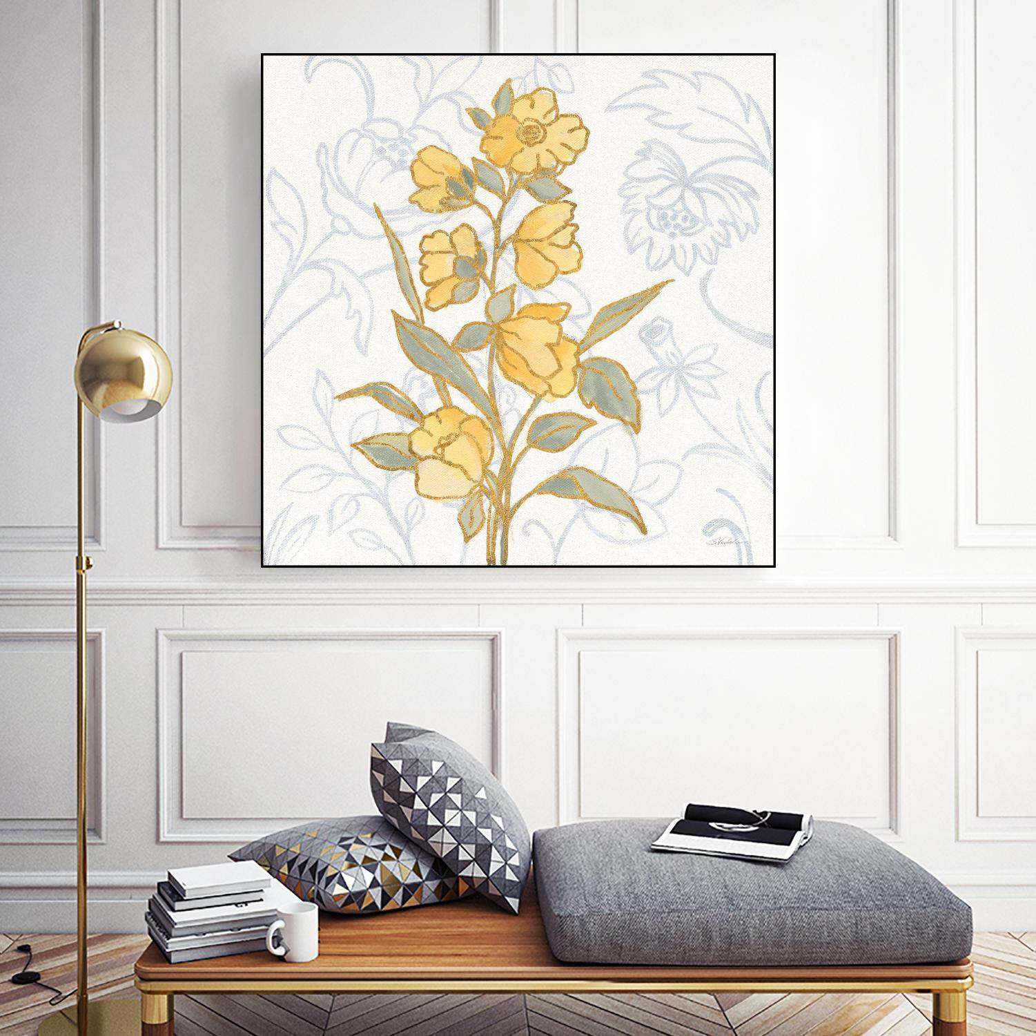 Flower Sophistication II by Silvia Vassileva on GIANT ART - florals blue