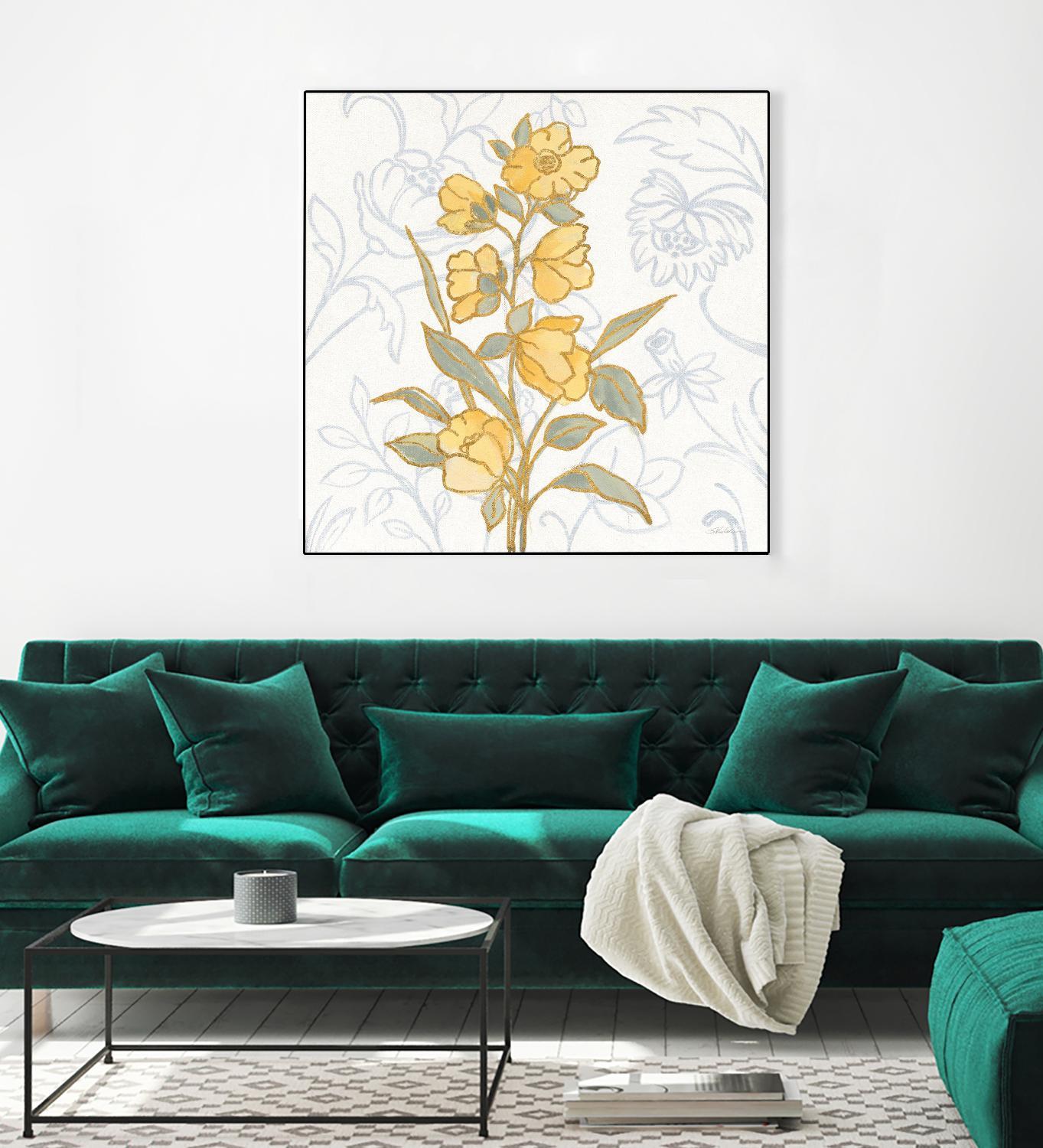 Flower Sophistication II by Silvia Vassileva on GIANT ART - florals blue