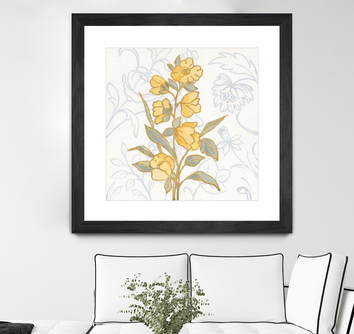 Flower Sophistication II by Silvia Vassileva on GIANT ART - florals blue