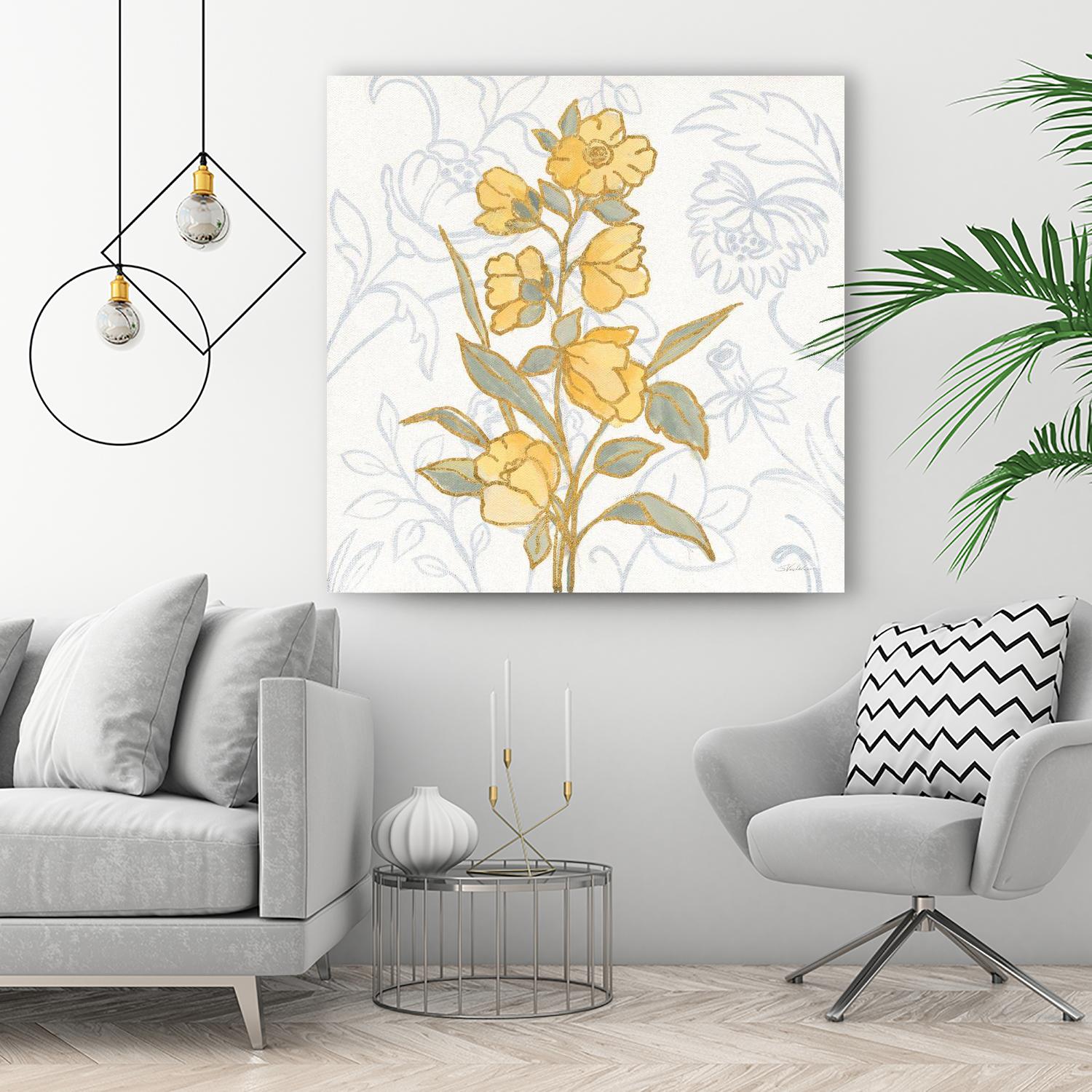 Flower Sophistication II by Silvia Vassileva on GIANT ART - florals blue