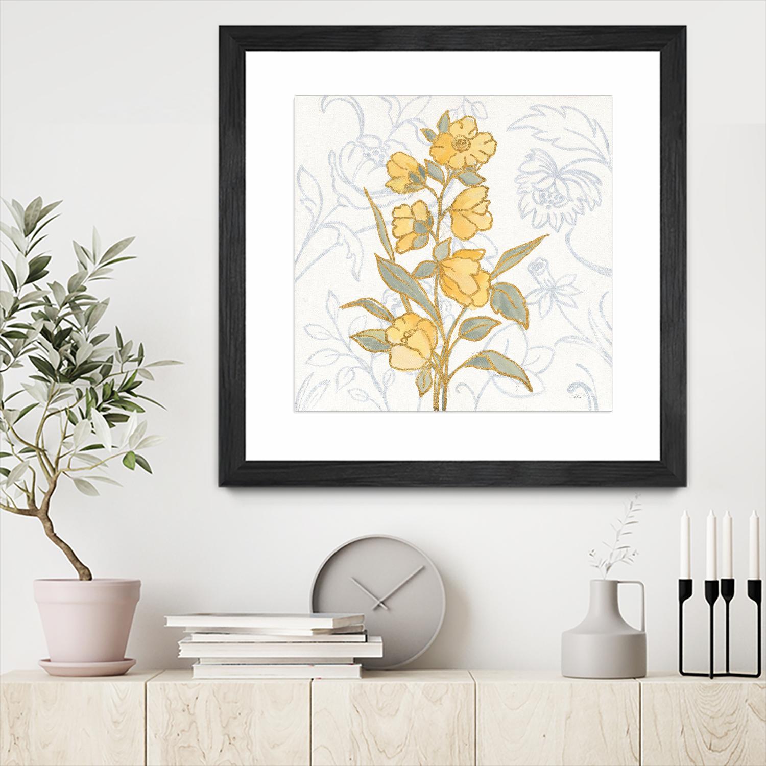 Flower Sophistication II by Silvia Vassileva on GIANT ART - florals blue