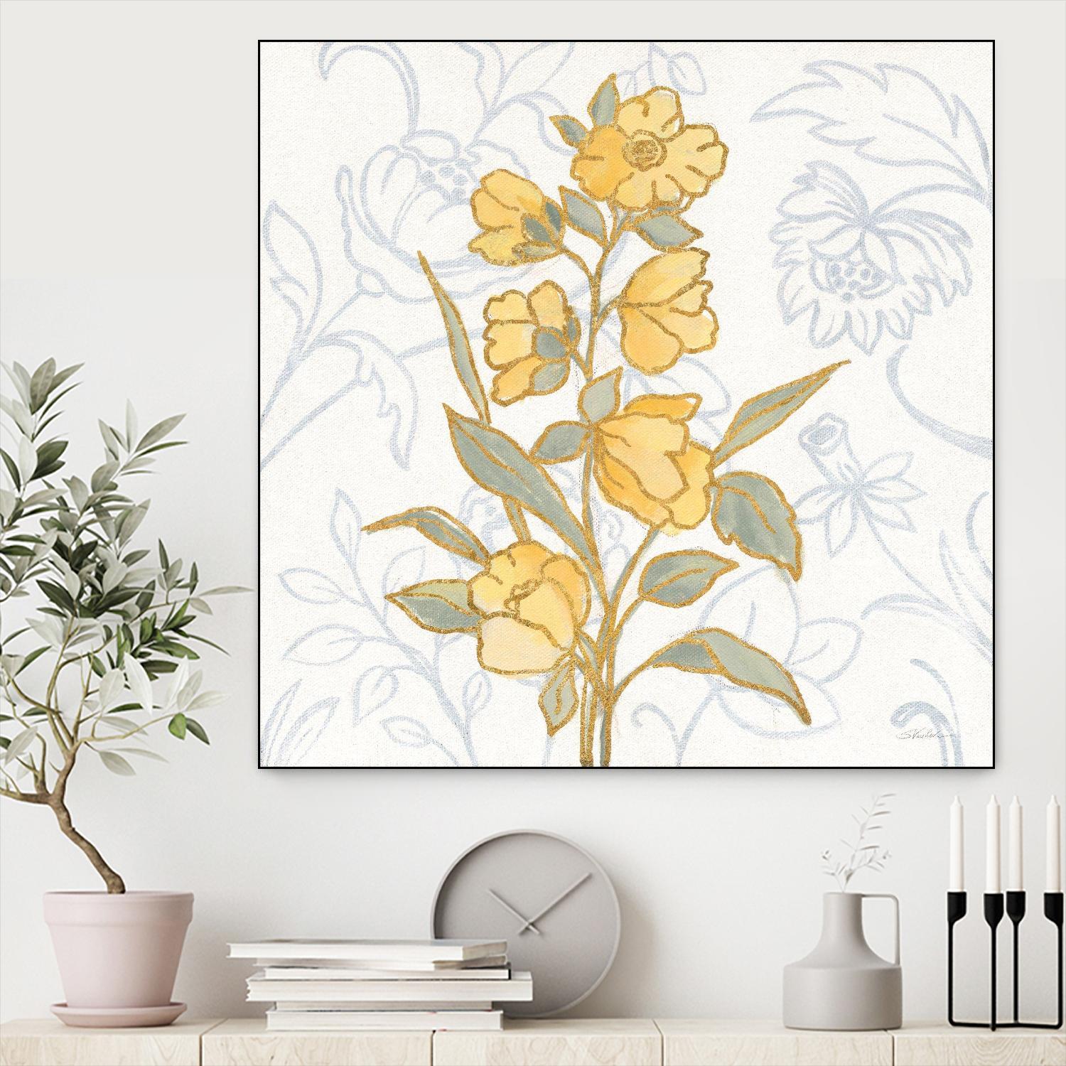 Flower Sophistication II by Silvia Vassileva on GIANT ART - florals blue
