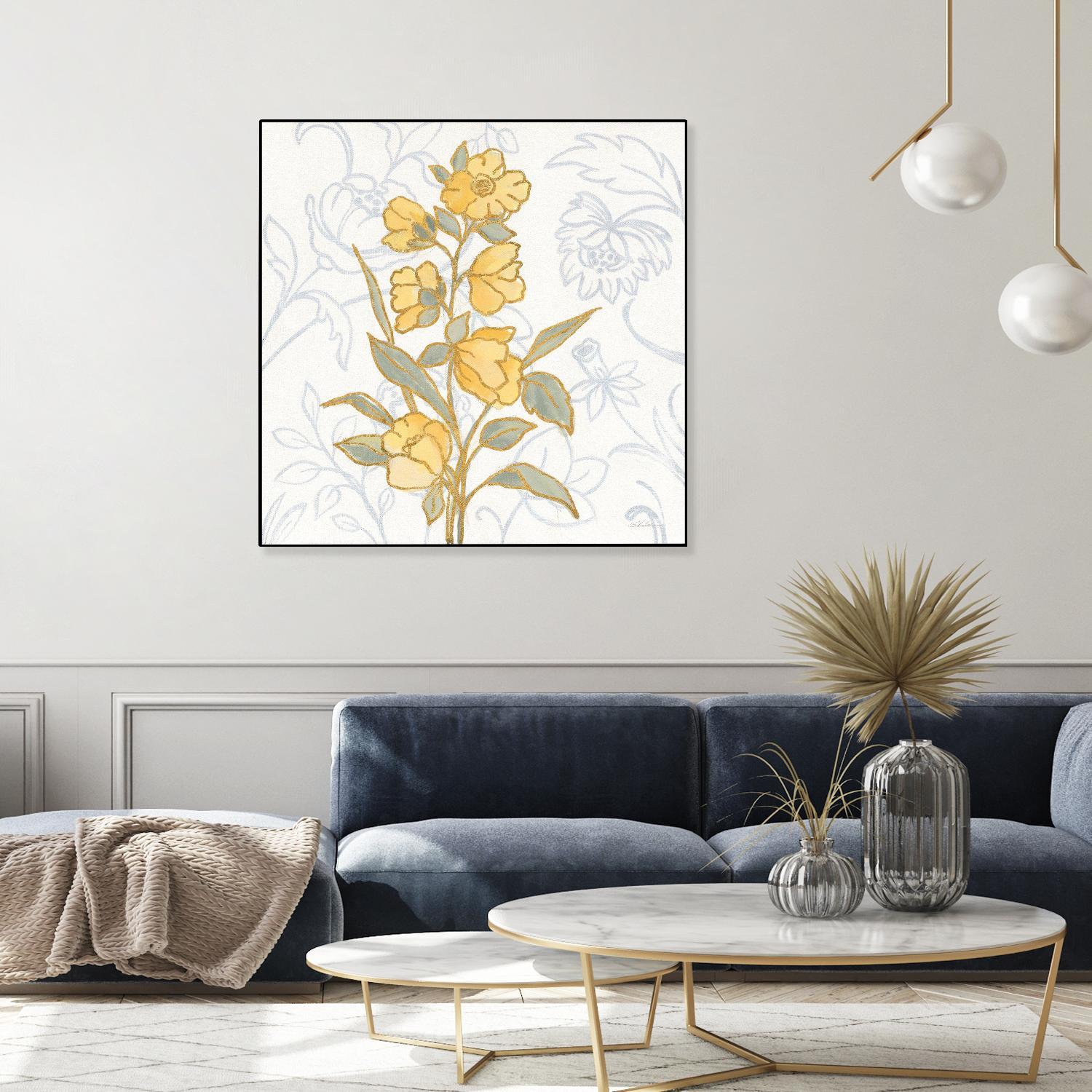 Flower Sophistication II by Silvia Vassileva on GIANT ART - florals blue