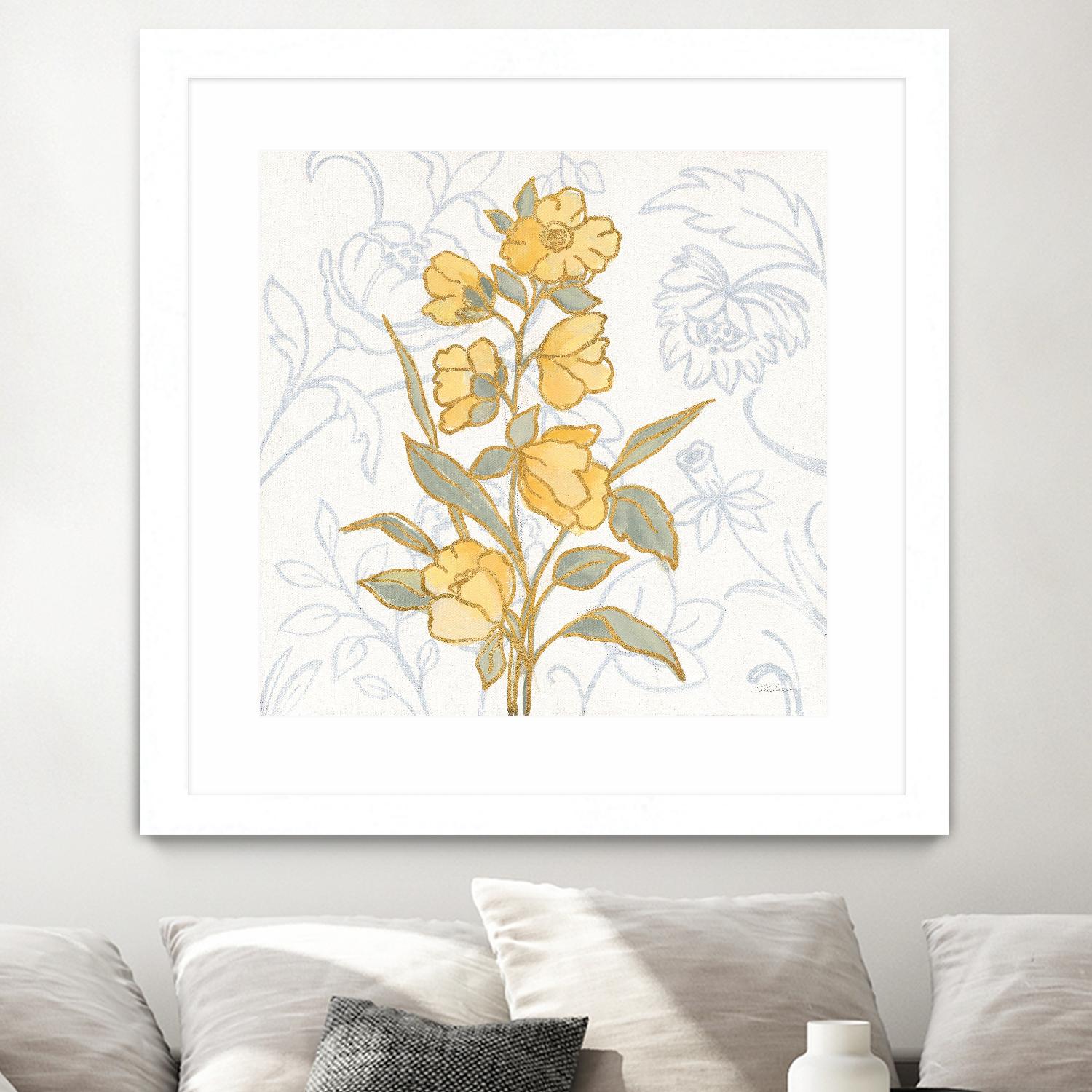 Flower Sophistication II by Silvia Vassileva on GIANT ART - florals blue