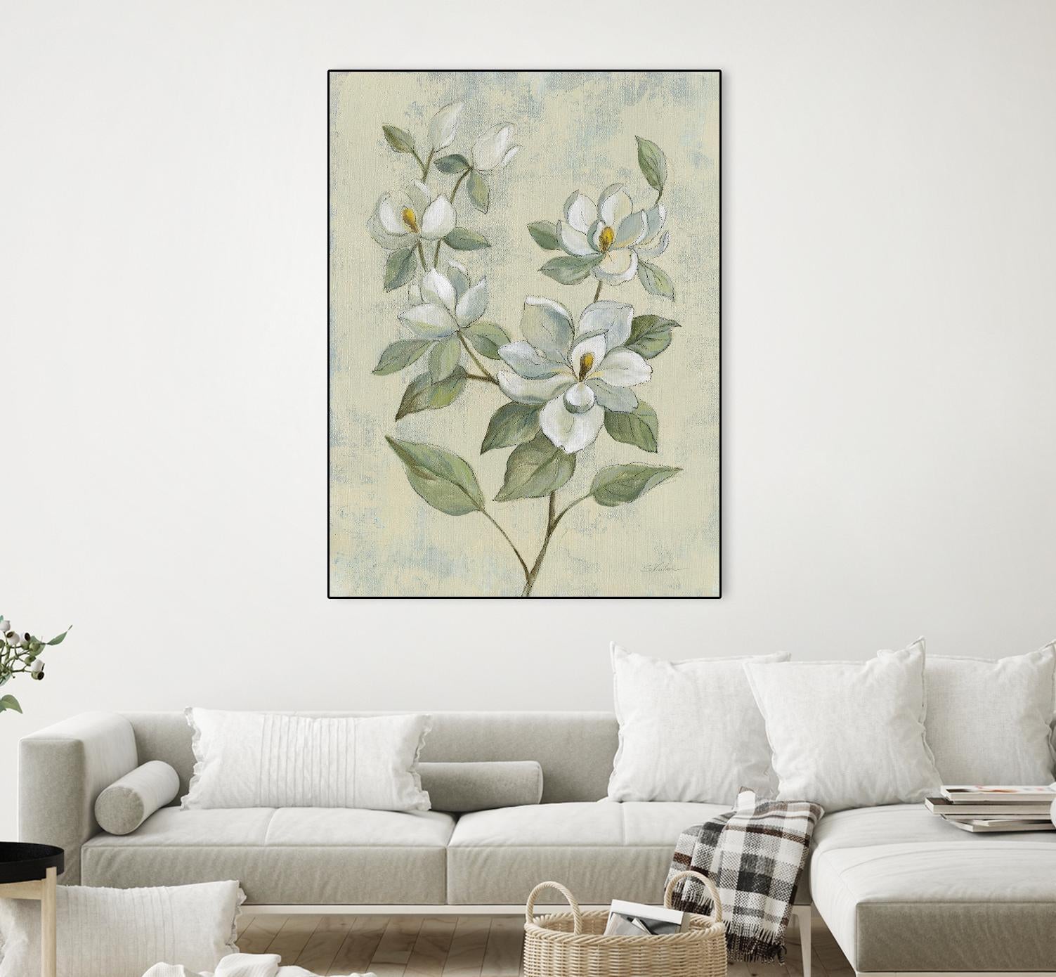Sage Magnolia by Silvia Vassileva on GIANT ART - florals florals
