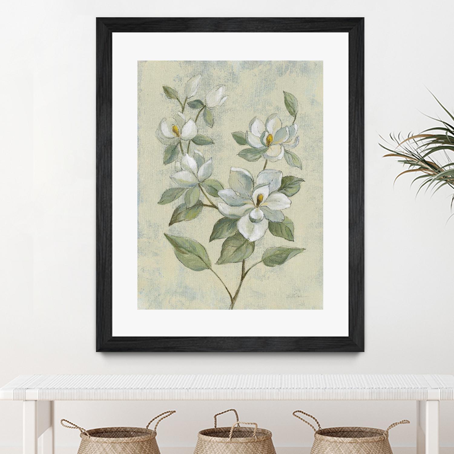 Sage Magnolia by Silvia Vassileva on GIANT ART - florals florals
