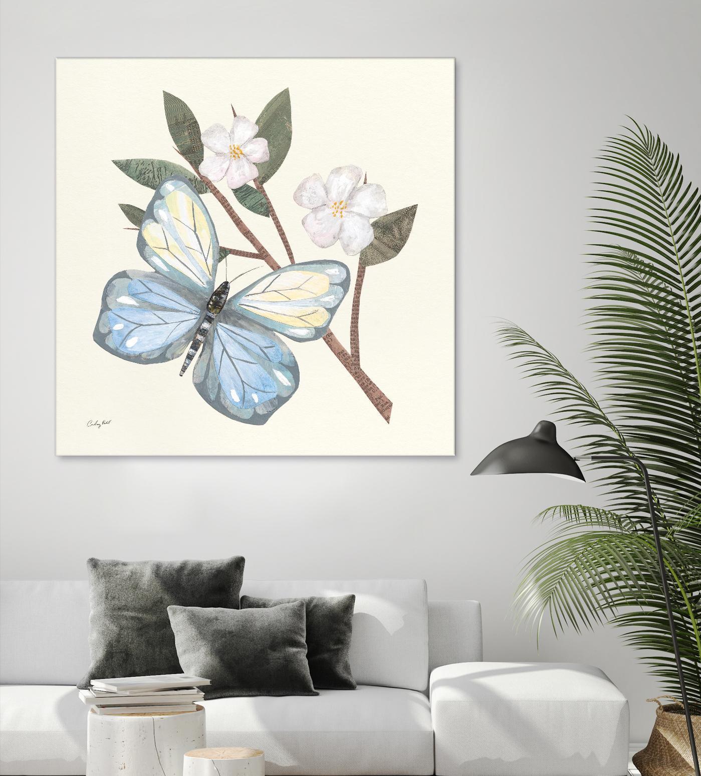 In the Garden Butterfly by Courtney Prahl on GIANT ART - animals black