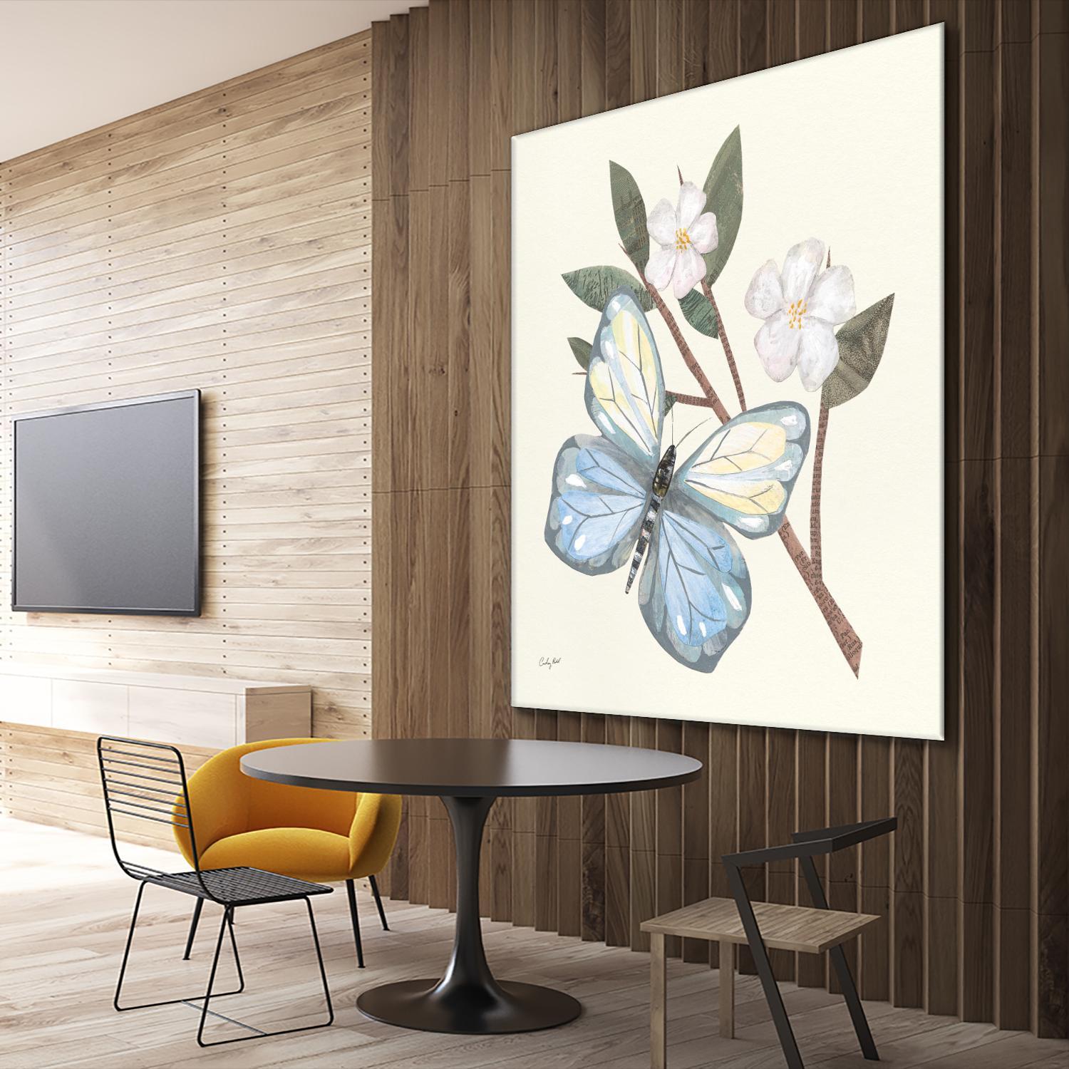 In the Garden Butterfly by Courtney Prahl on GIANT ART - animals black