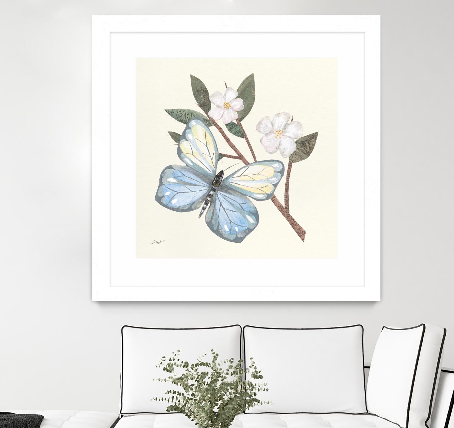 In the Garden Butterfly by Courtney Prahl on GIANT ART - animals black