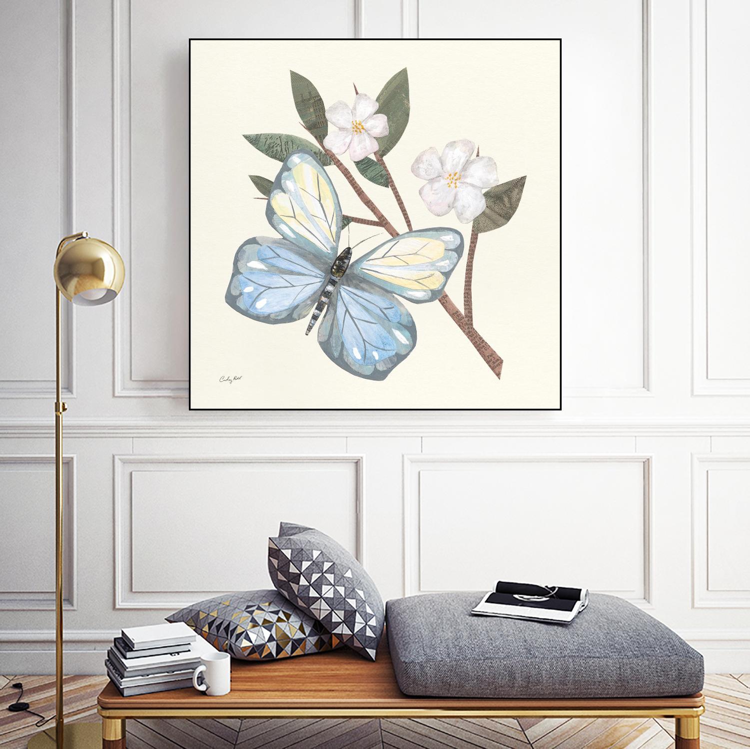 In the Garden Butterfly by Courtney Prahl on GIANT ART - animals black