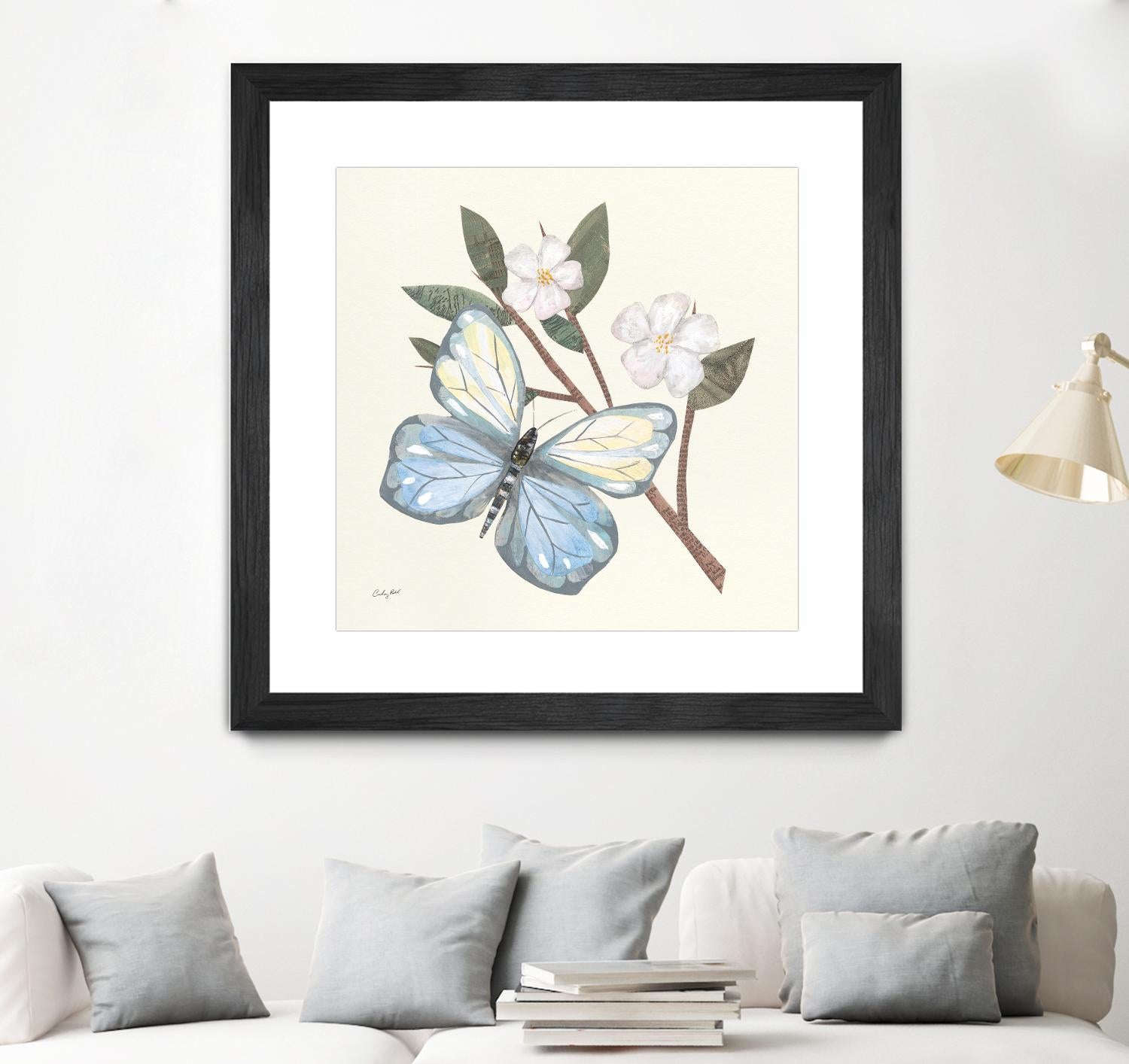 In the Garden Butterfly by Courtney Prahl on GIANT ART - animals black