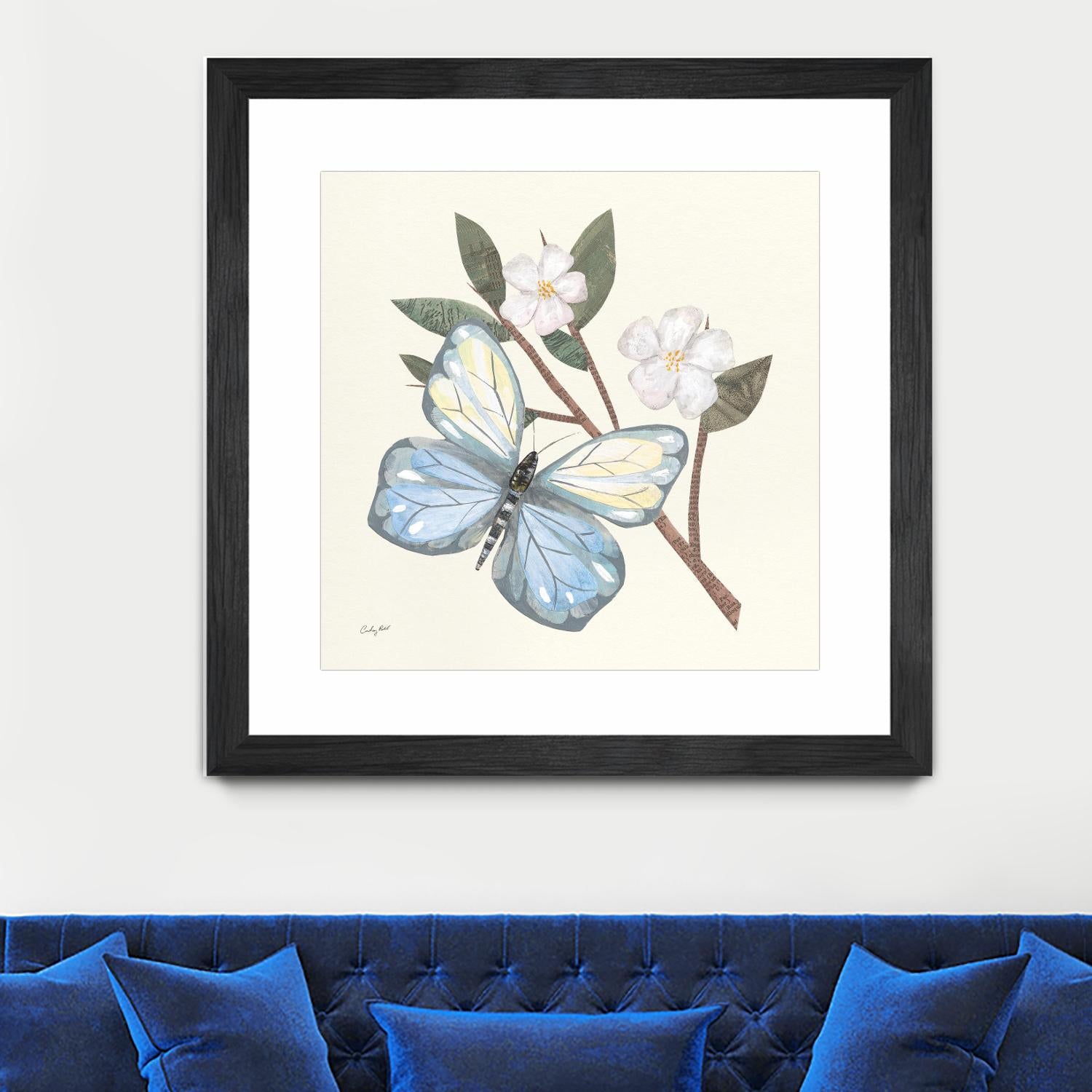 In the Garden Butterfly by Courtney Prahl on GIANT ART - animals black