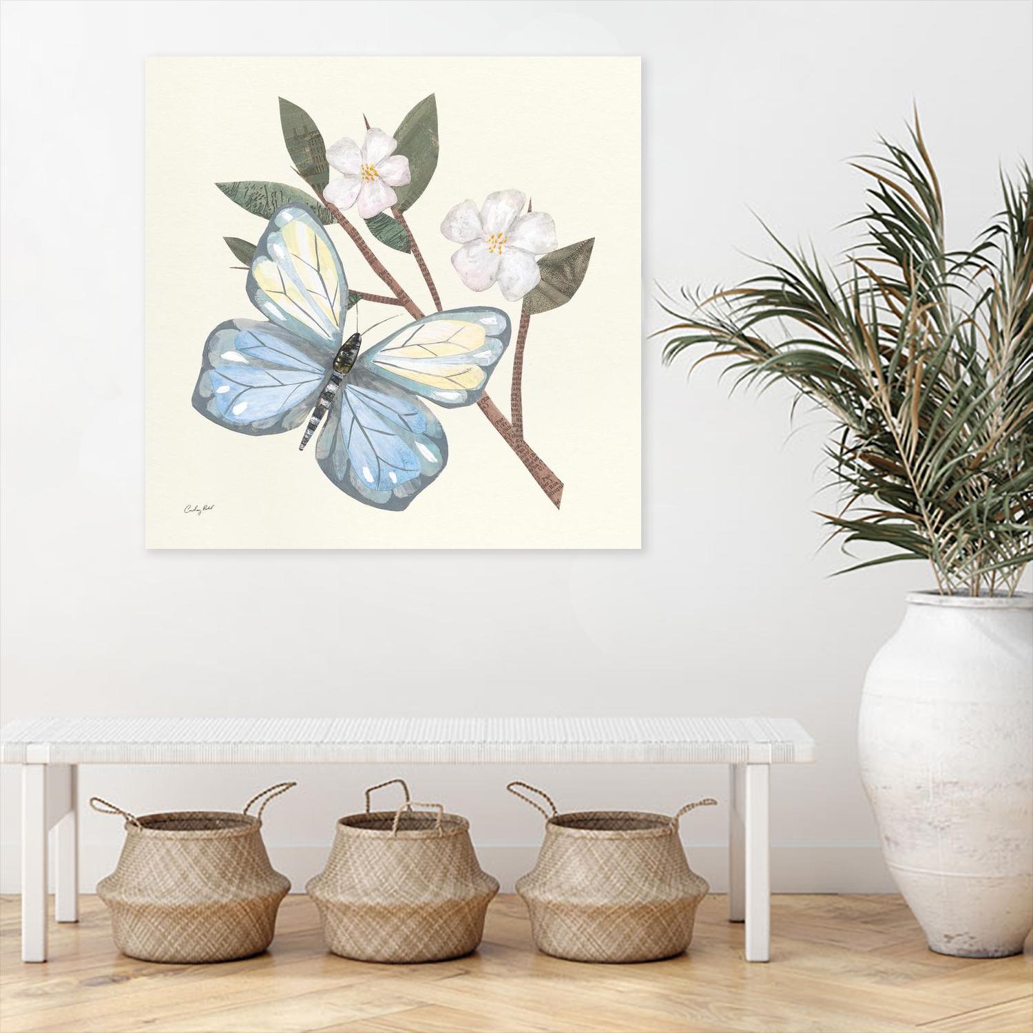 In the Garden Butterfly by Courtney Prahl on GIANT ART - animals black